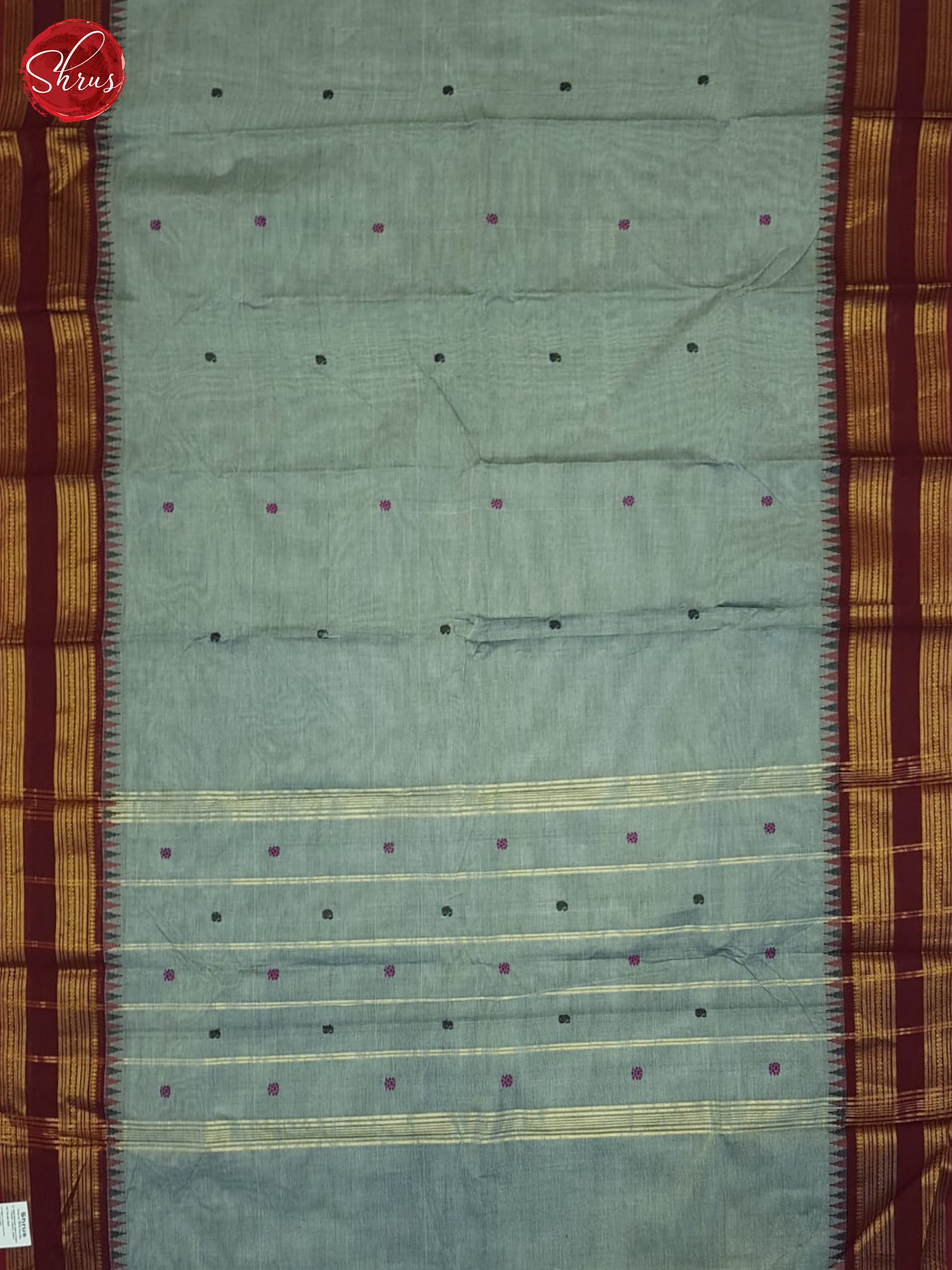 Green & Maroon- Chettinad Cotton Saree - Shop on ShrusEternity.com
