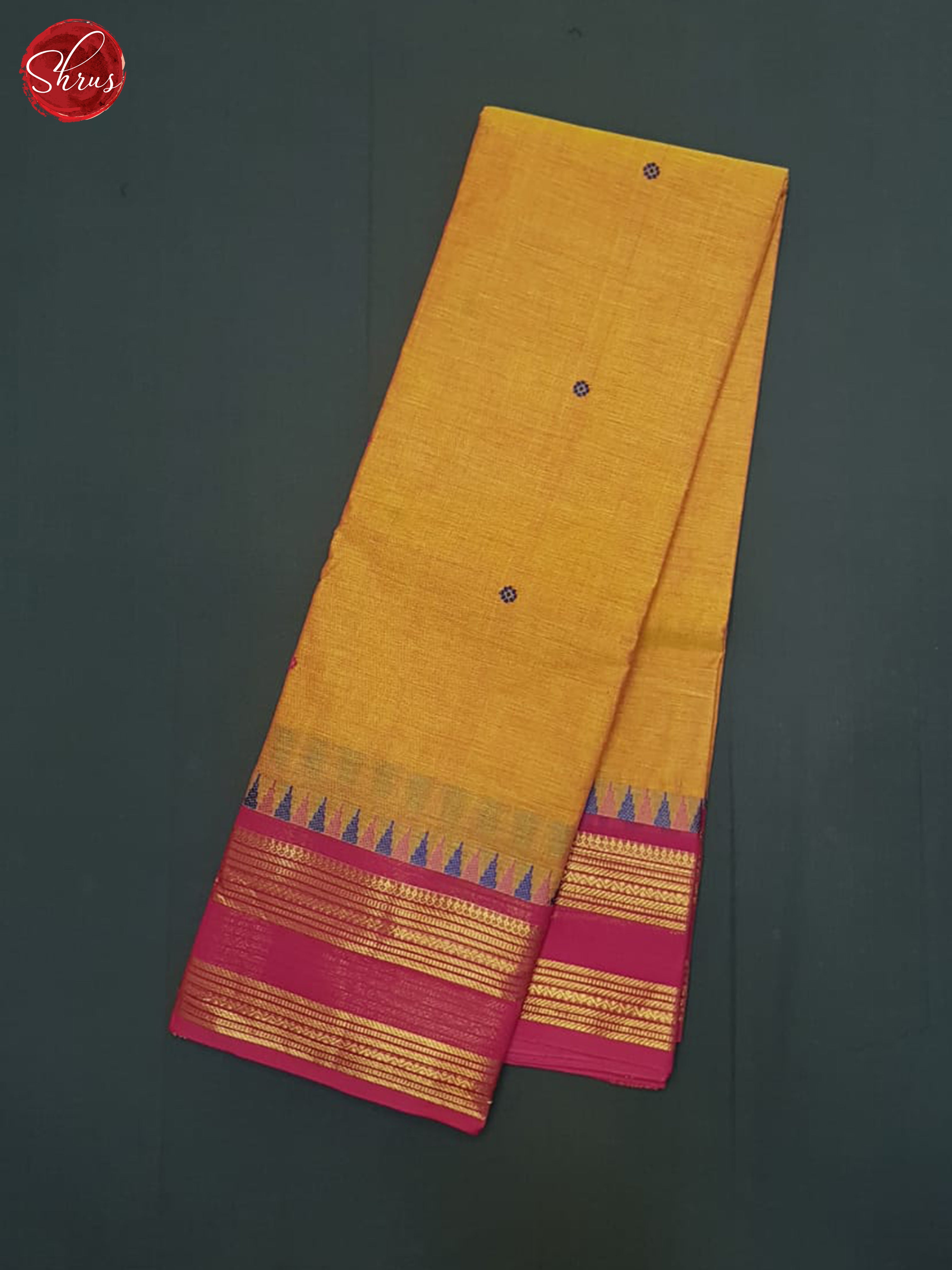 Orange & Pink- Chettinad Cotton Saree - Shop on ShrusEternity.com