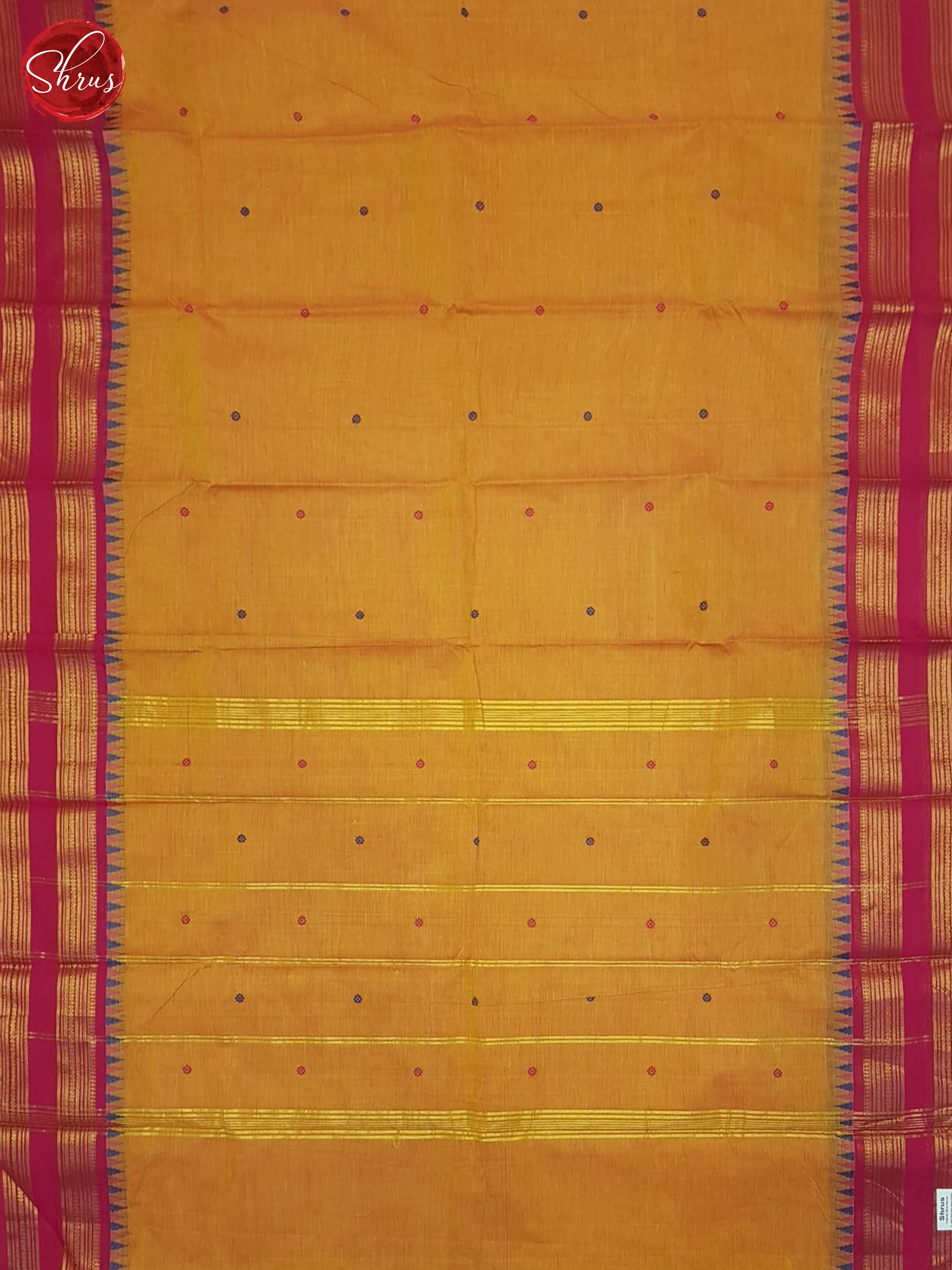 Orange & Pink- Chettinad Cotton Saree - Shop on ShrusEternity.com