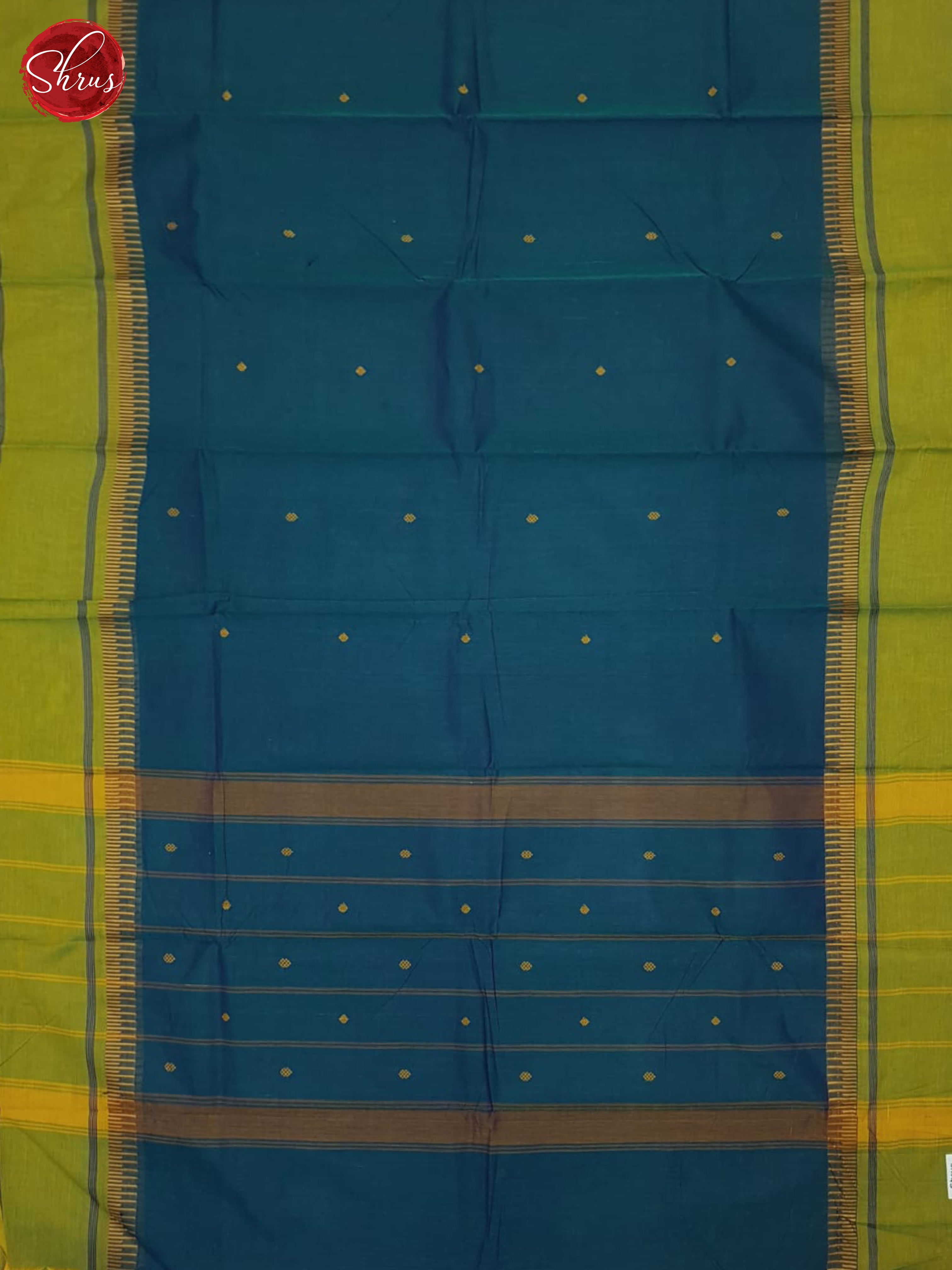 Blue & Green - Chettinad Cotton Saree - Shop on ShrusEternity.com