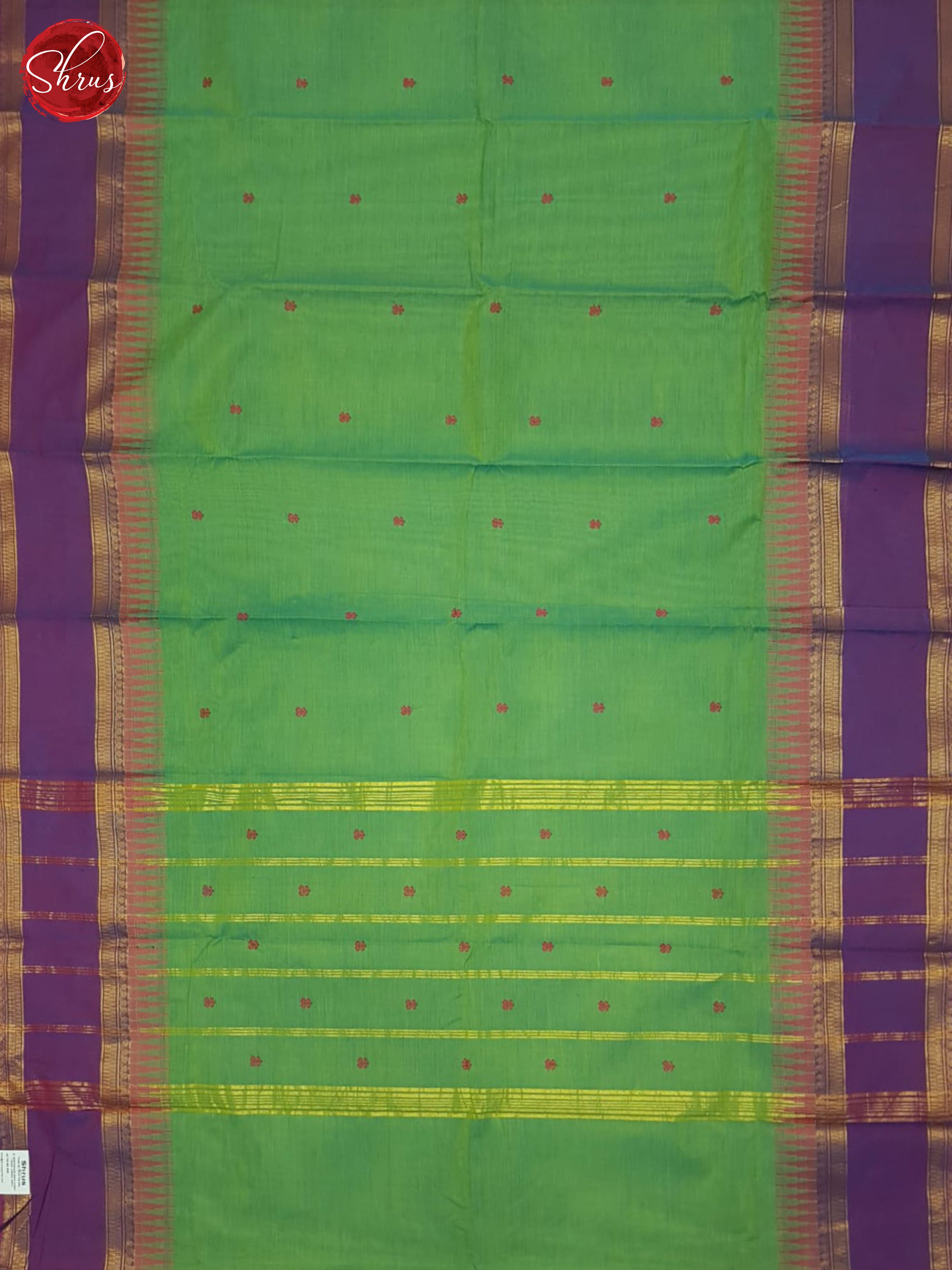 Green & Purple- Chettinad Cotton Saree - Shop on ShrusEternity.com