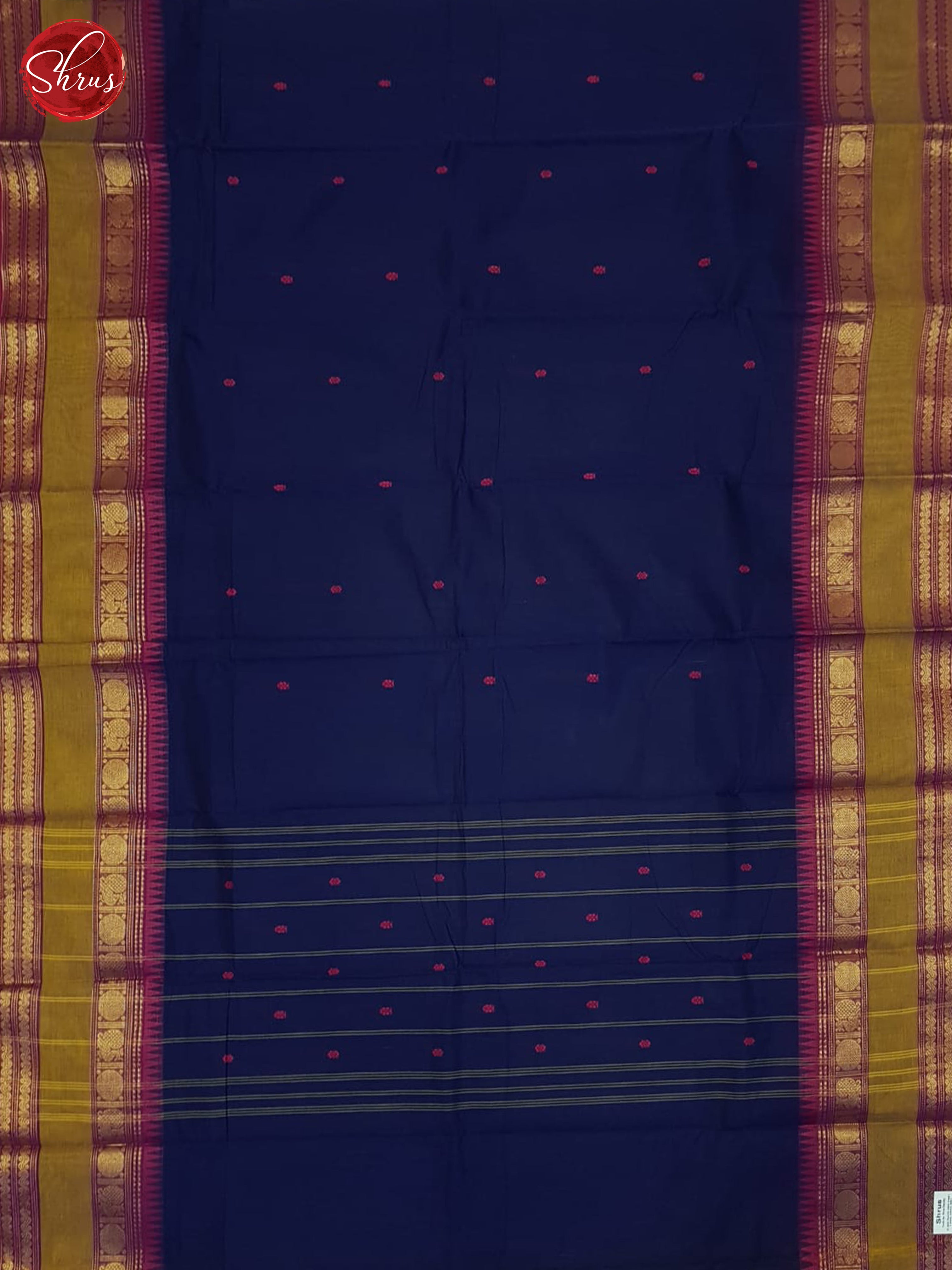 Blue & Pink - Chettinad Cotton Saree - Shop on ShrusEternity.com