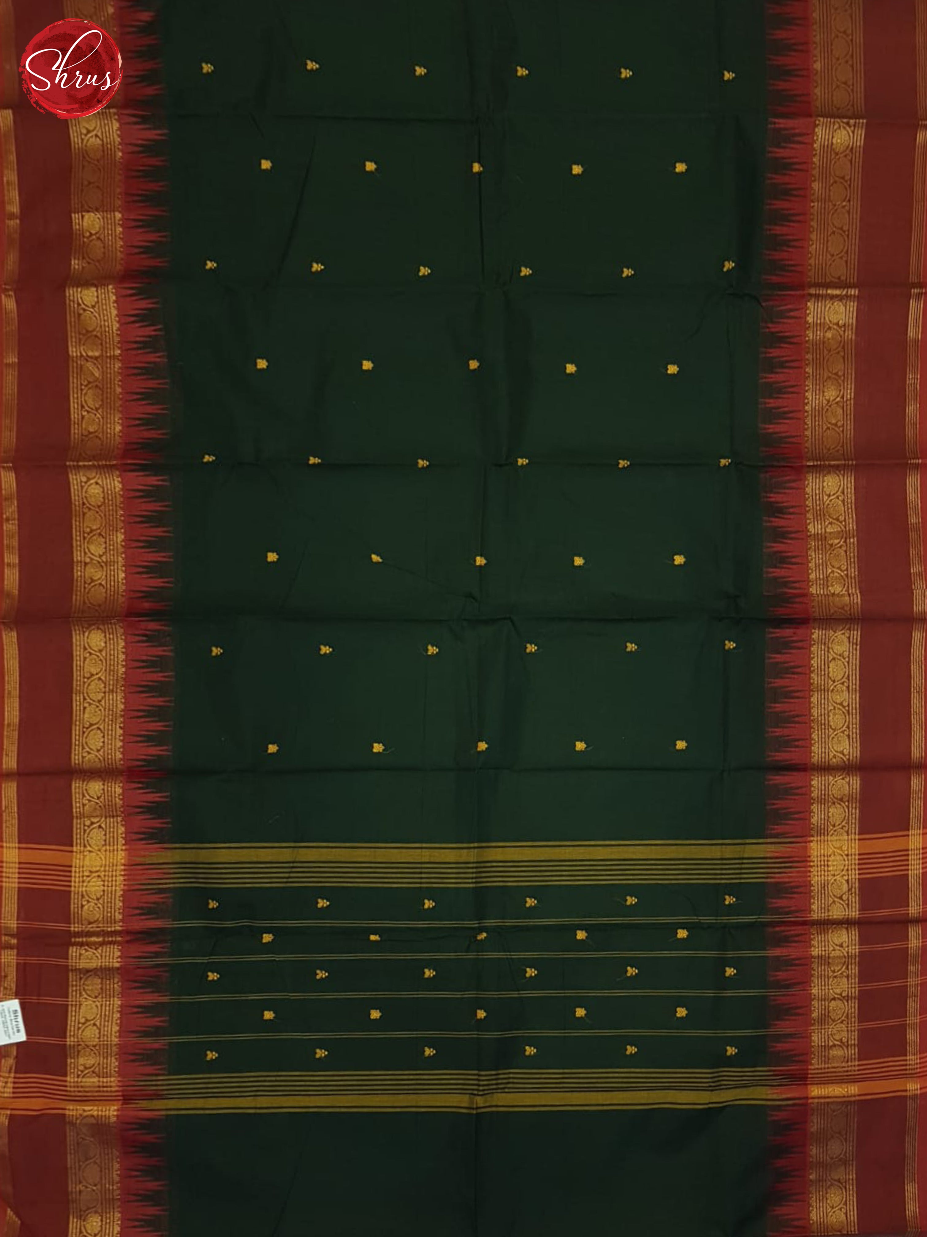 Green & Arakku Maroon - Chettinad Cotton Saree - Shop on ShrusEternity.com