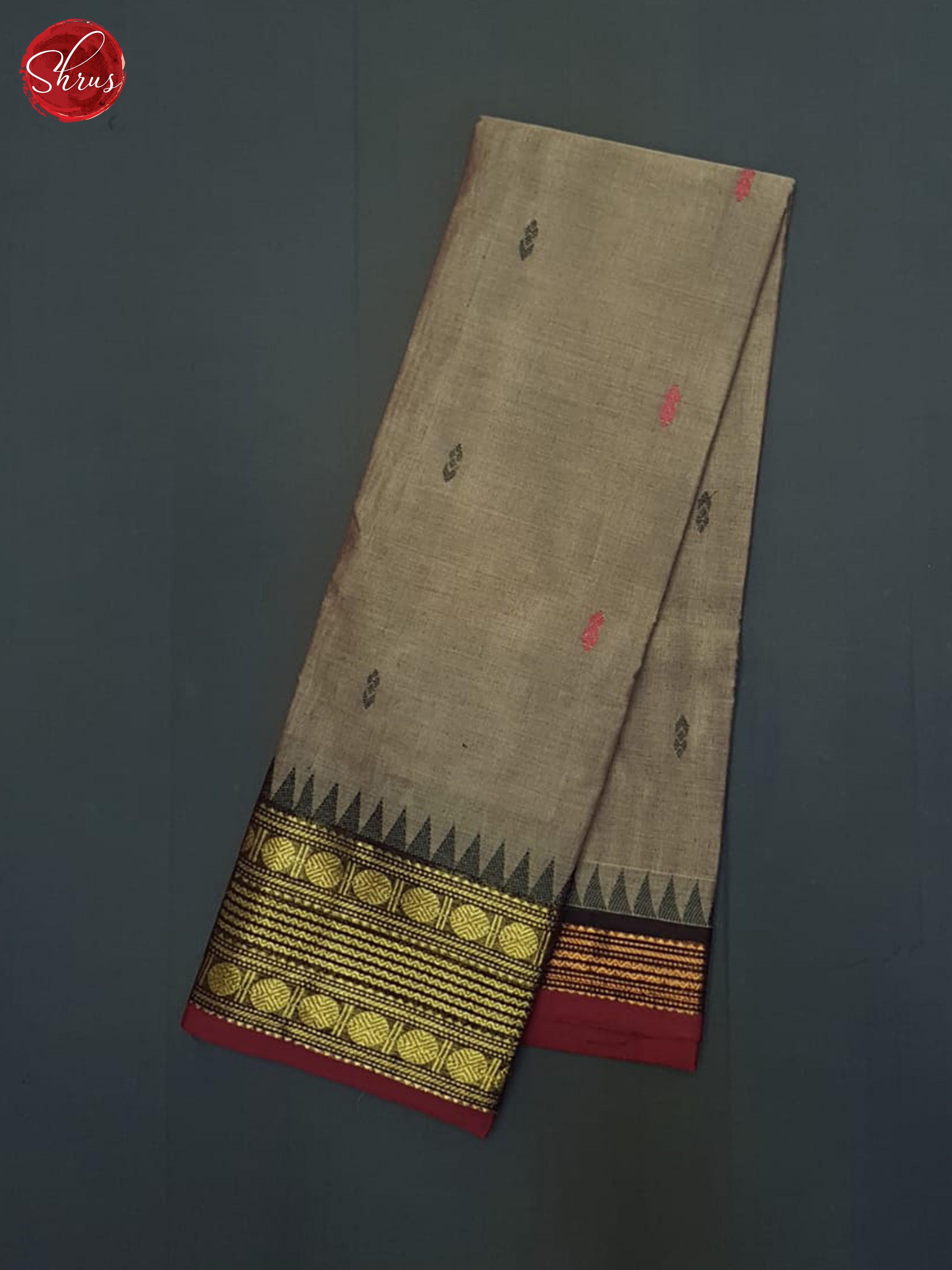 Brown & Maroon - Chettinad Cotton Saree - Shop on ShrusEternity.com