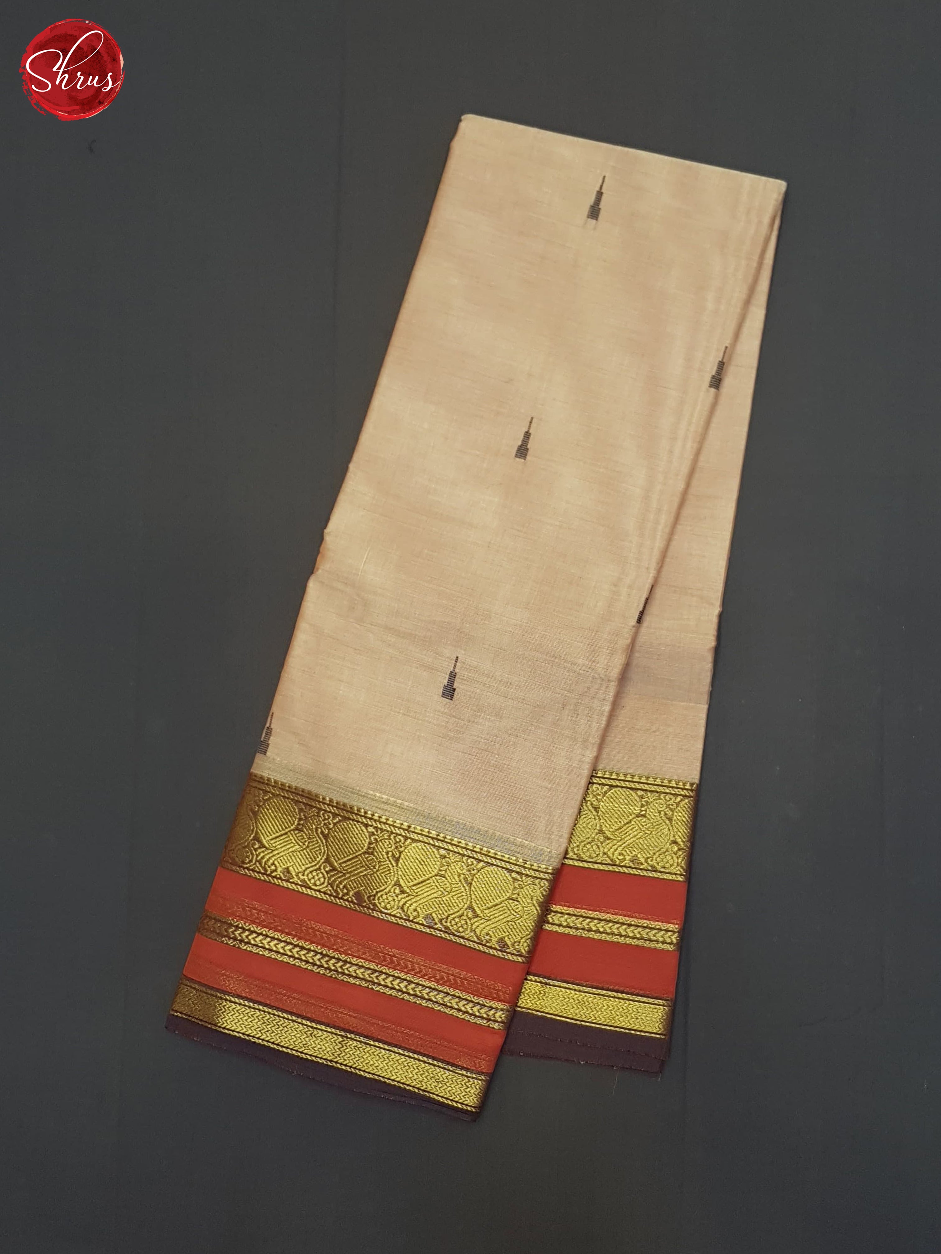 Dusty Onion & Red - Chettinad Cotton Saree - Shop on ShrusEternity.com