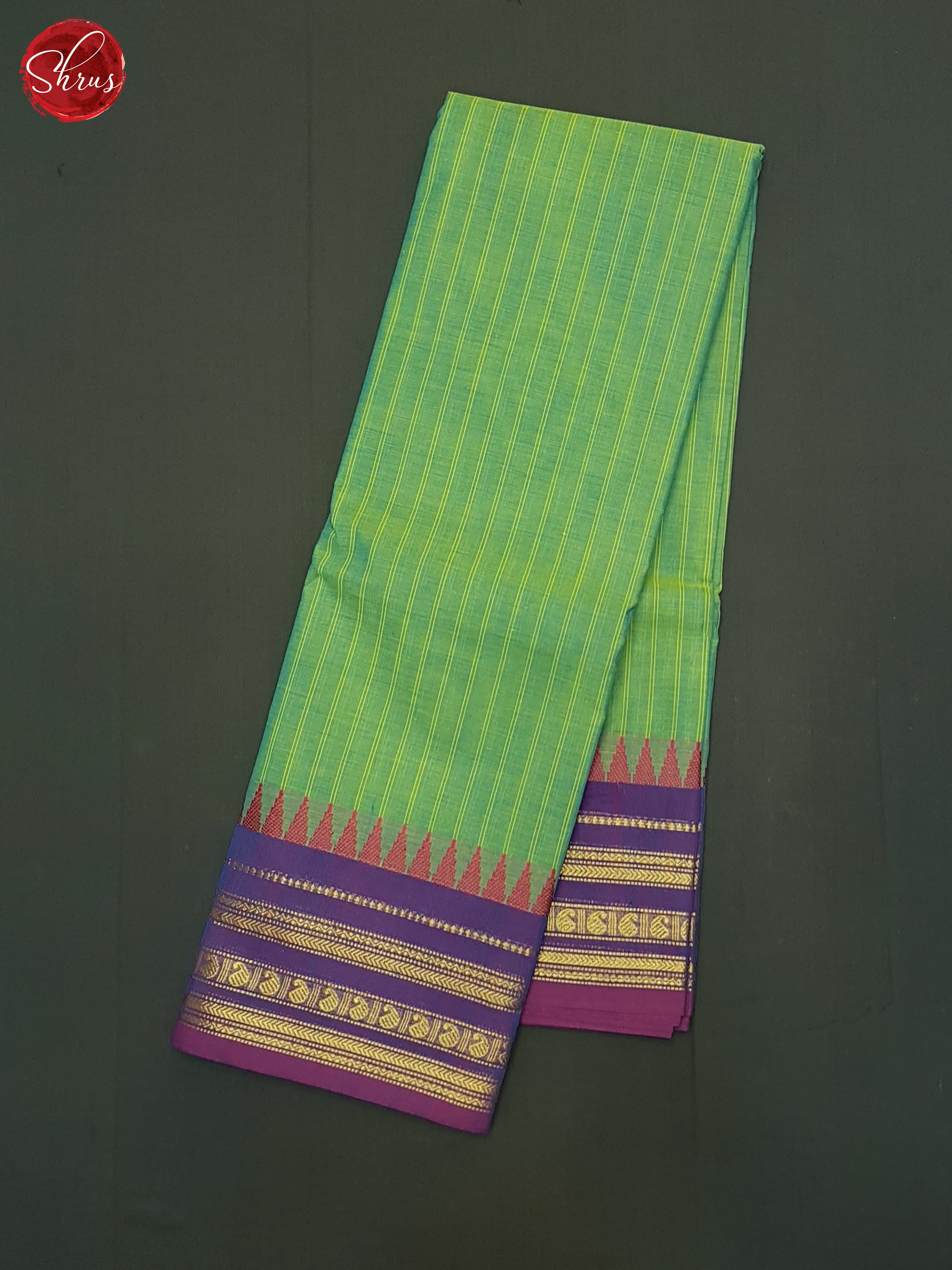 Green & Purple - Chettinad Cotton Saree - Shop on ShrusEternity.com