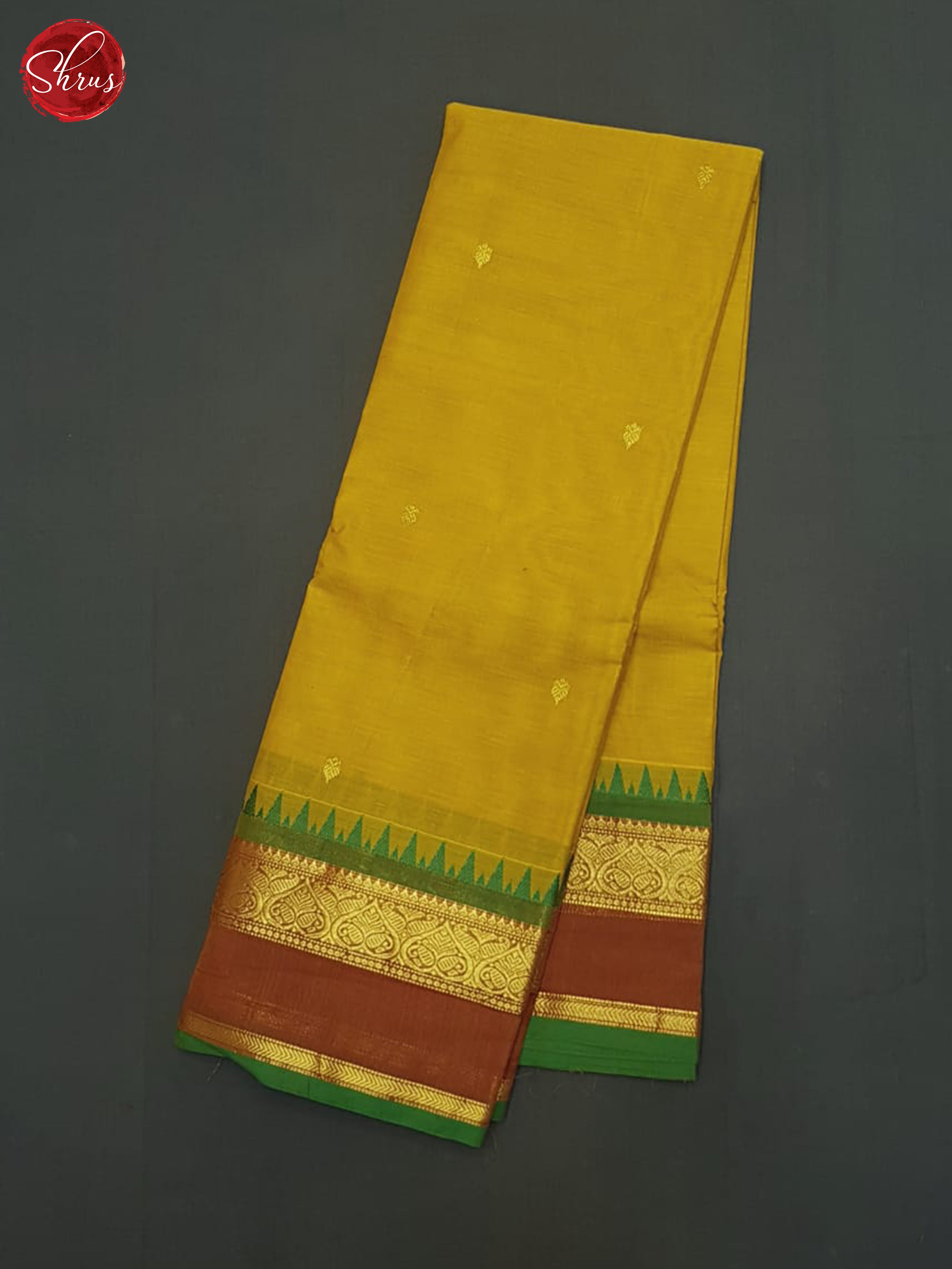 Mustard & Brown - Kanchi Cotton Saree - Shop on ShrusEternity.com
