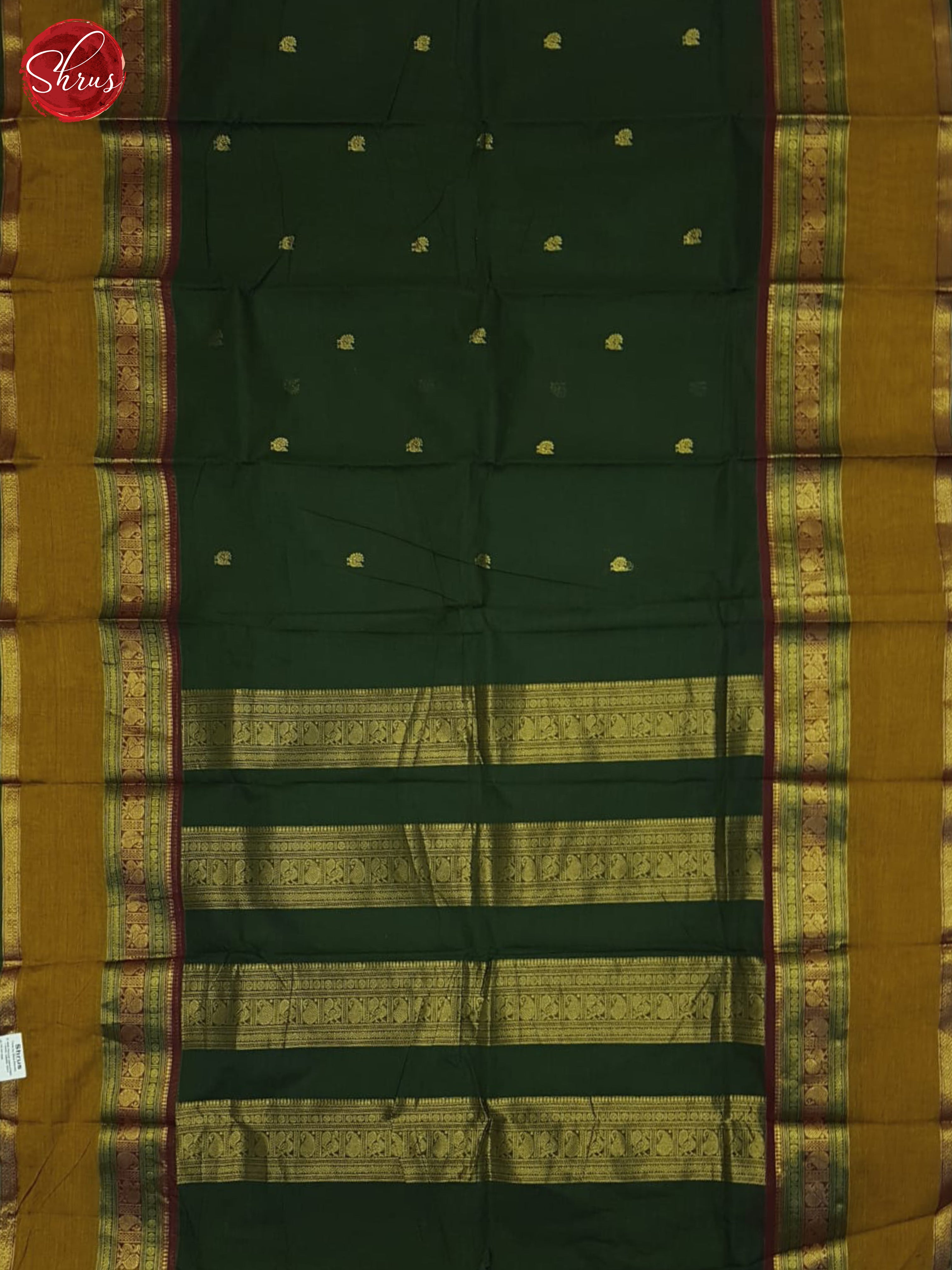 Green & Mustard - Kanchi Cotton Saree - Shop on ShrusEternity.com