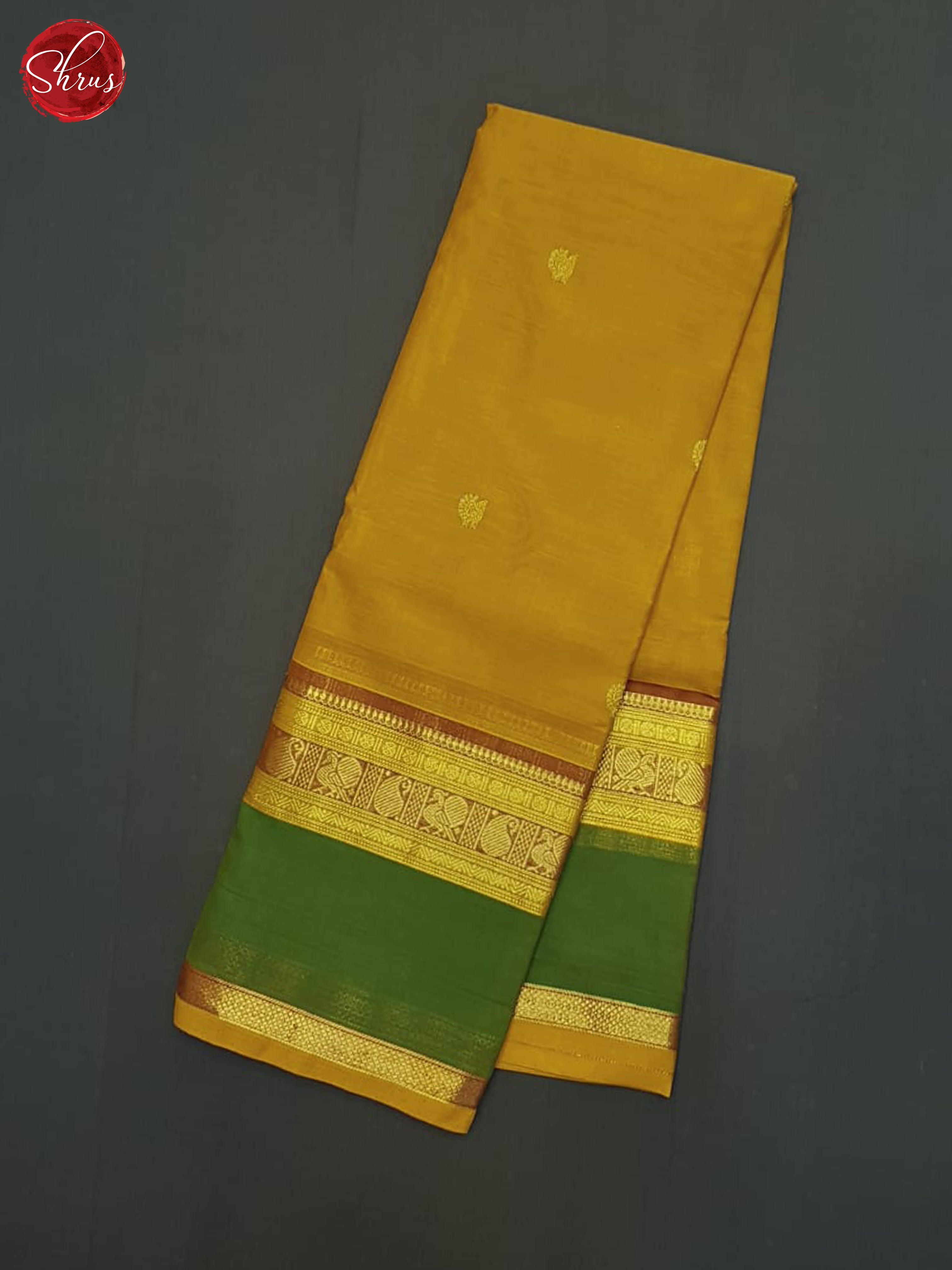 Mustard & Green - Kanchi Cotton Saree - Shop on ShrusEternity.com
