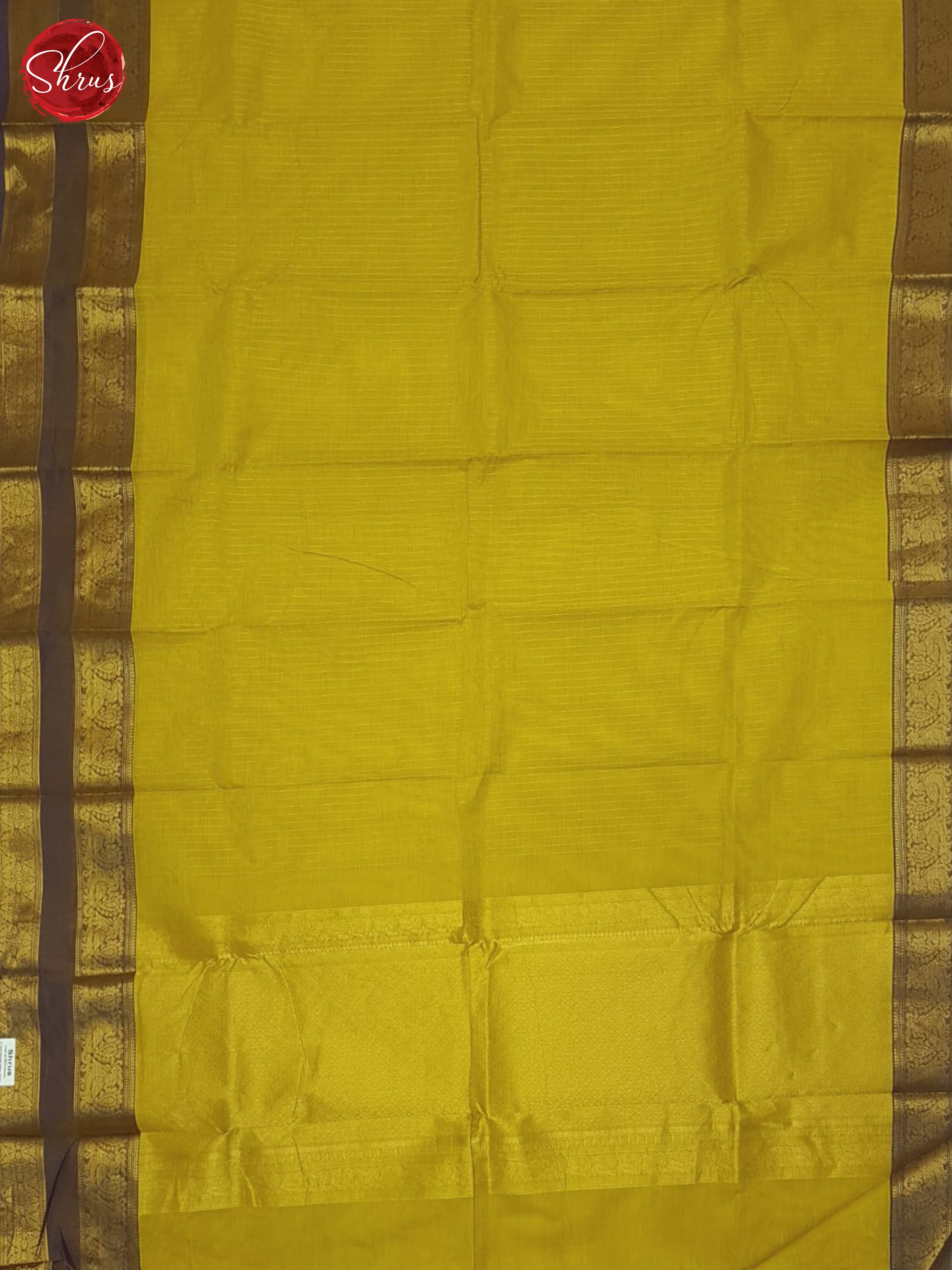 Mustard & Purple- Kanchi Cotton Saree - Shop on ShrusEternity.com