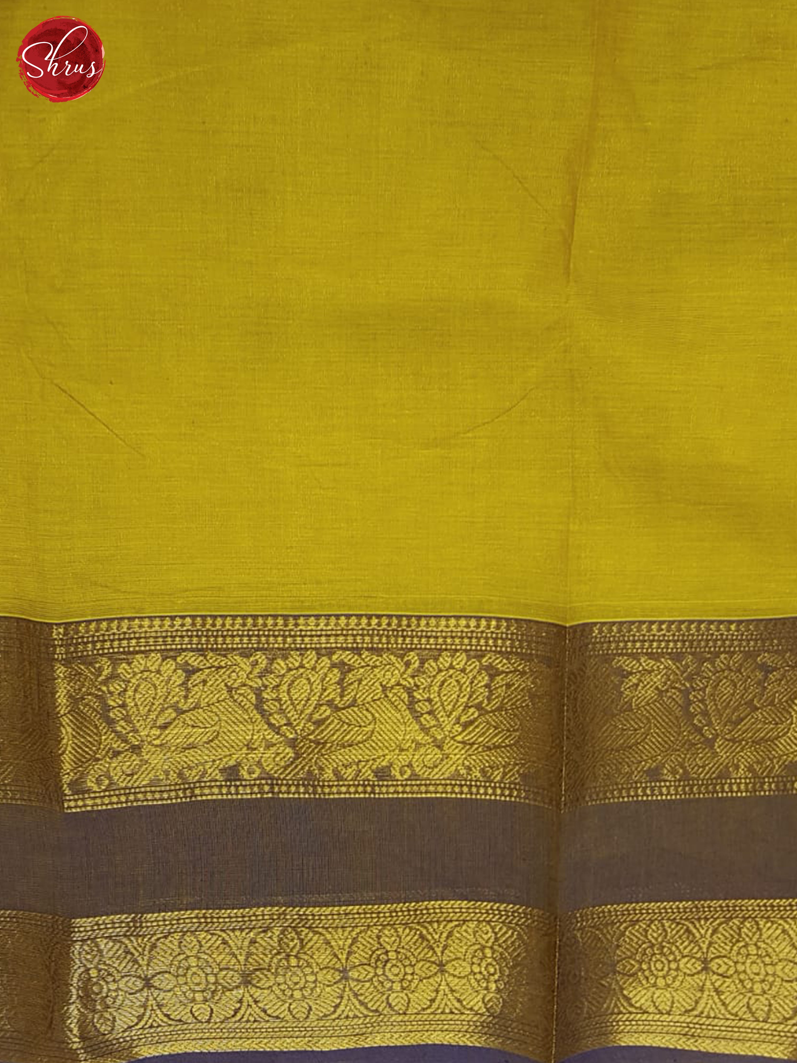 Mustard & Purple- Kanchi Cotton Saree - Shop on ShrusEternity.com