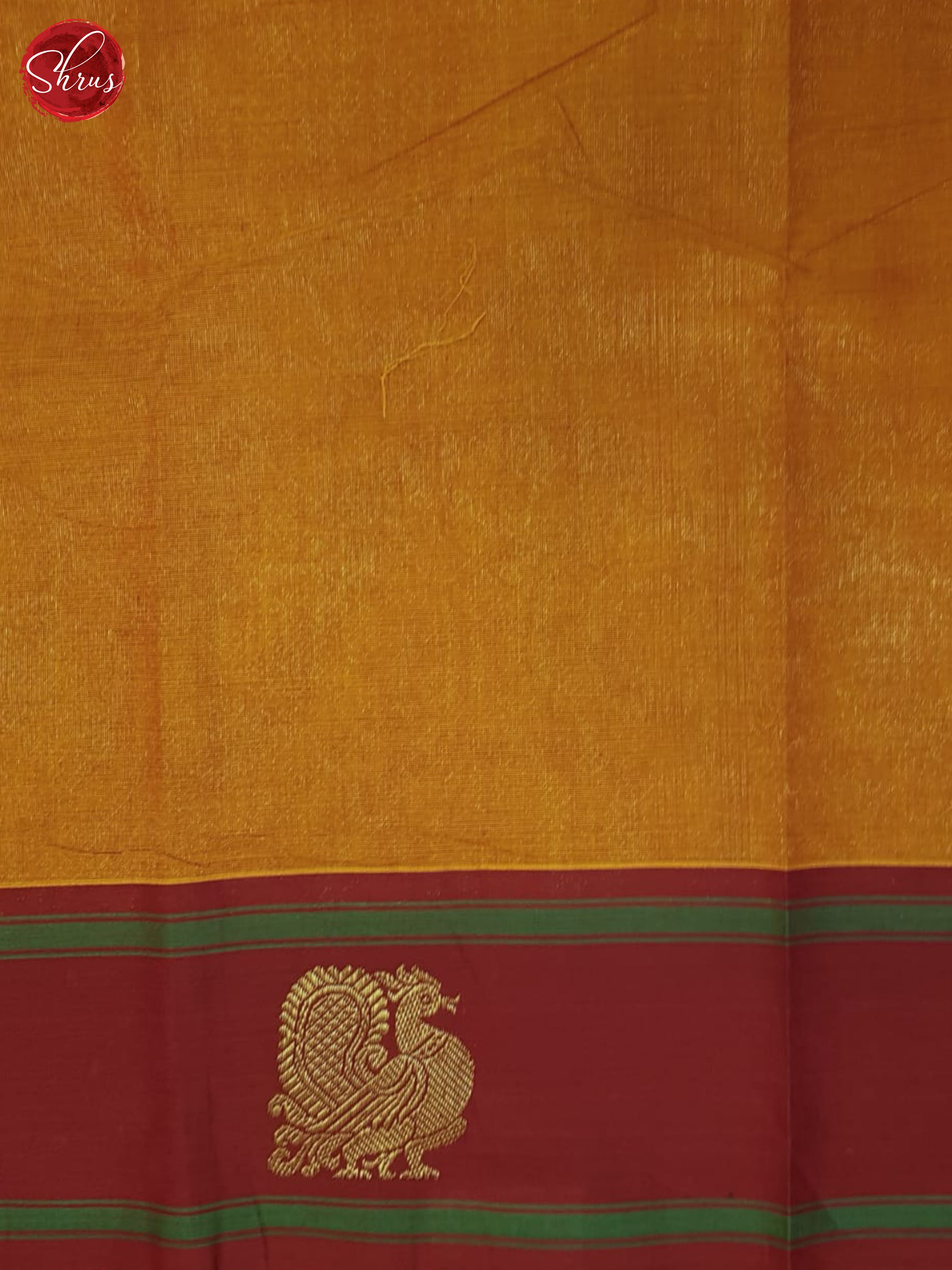 orange & Red - Kanchi Cotton Saree - Shop on ShrusEternity.com
