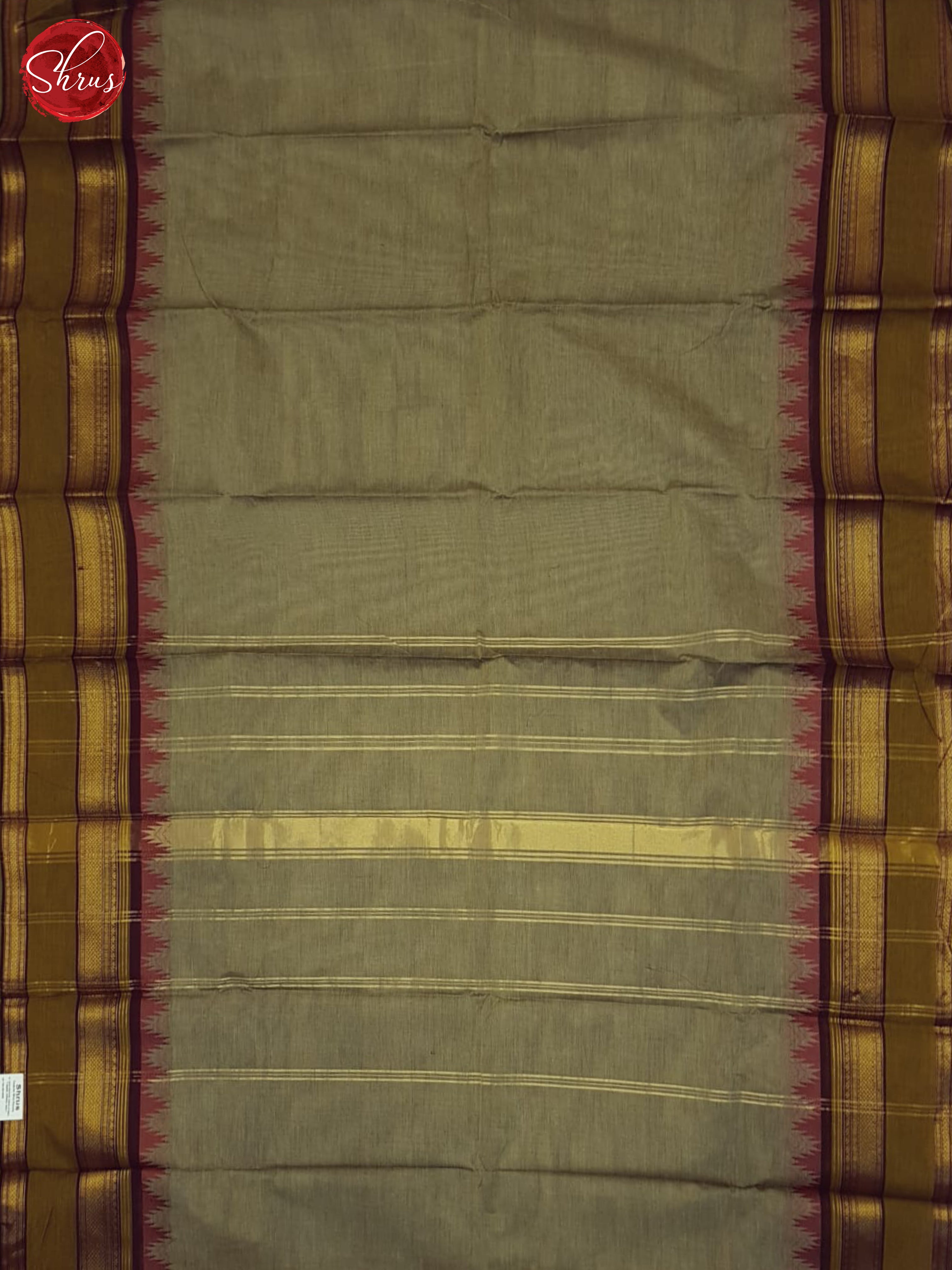 Grey & Brown - Chettinad Cotton Saree - Shop on ShrusEternity.com