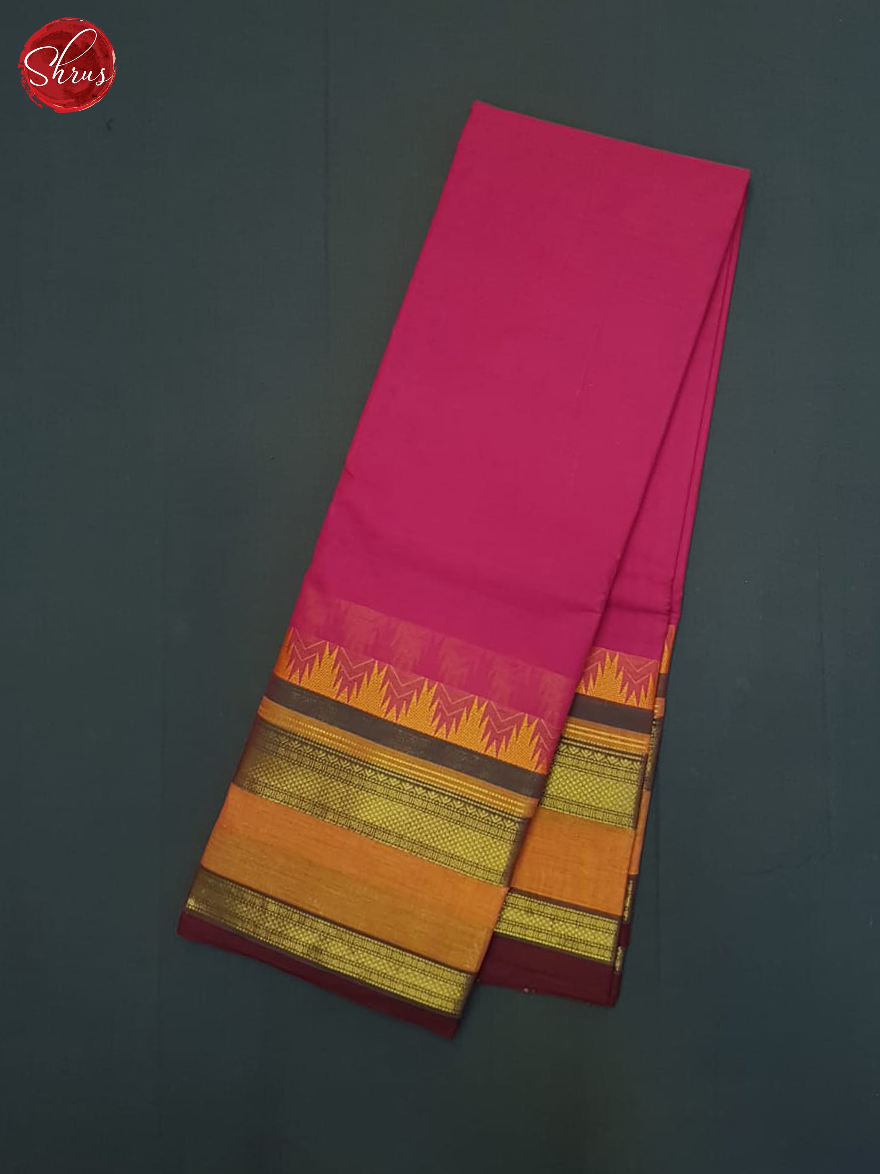 Pink & Maroon - Chettinad Cotton Saree - Shop on ShrusEternity.com