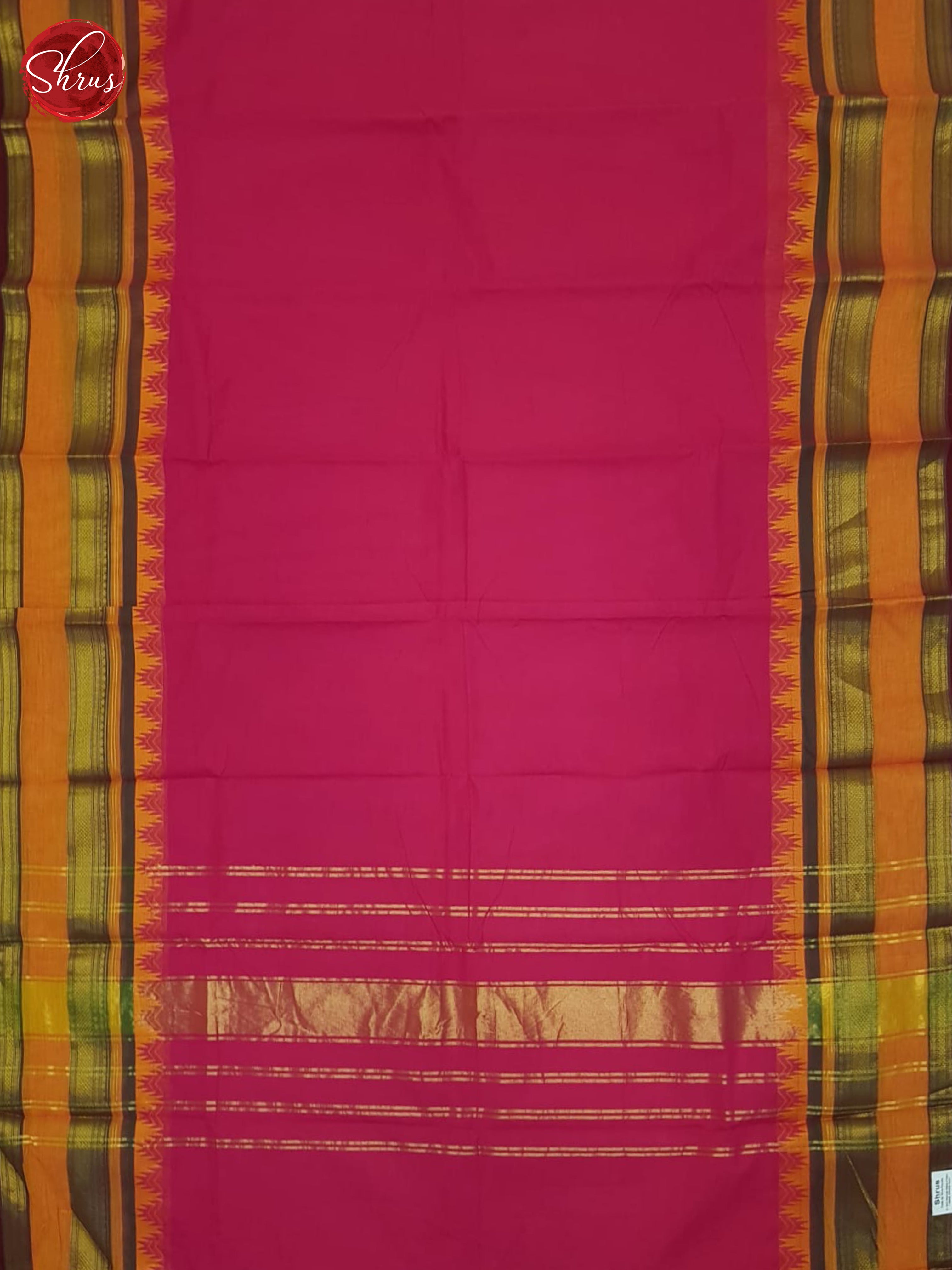 Pink & Maroon - Chettinad Cotton Saree - Shop on ShrusEternity.com