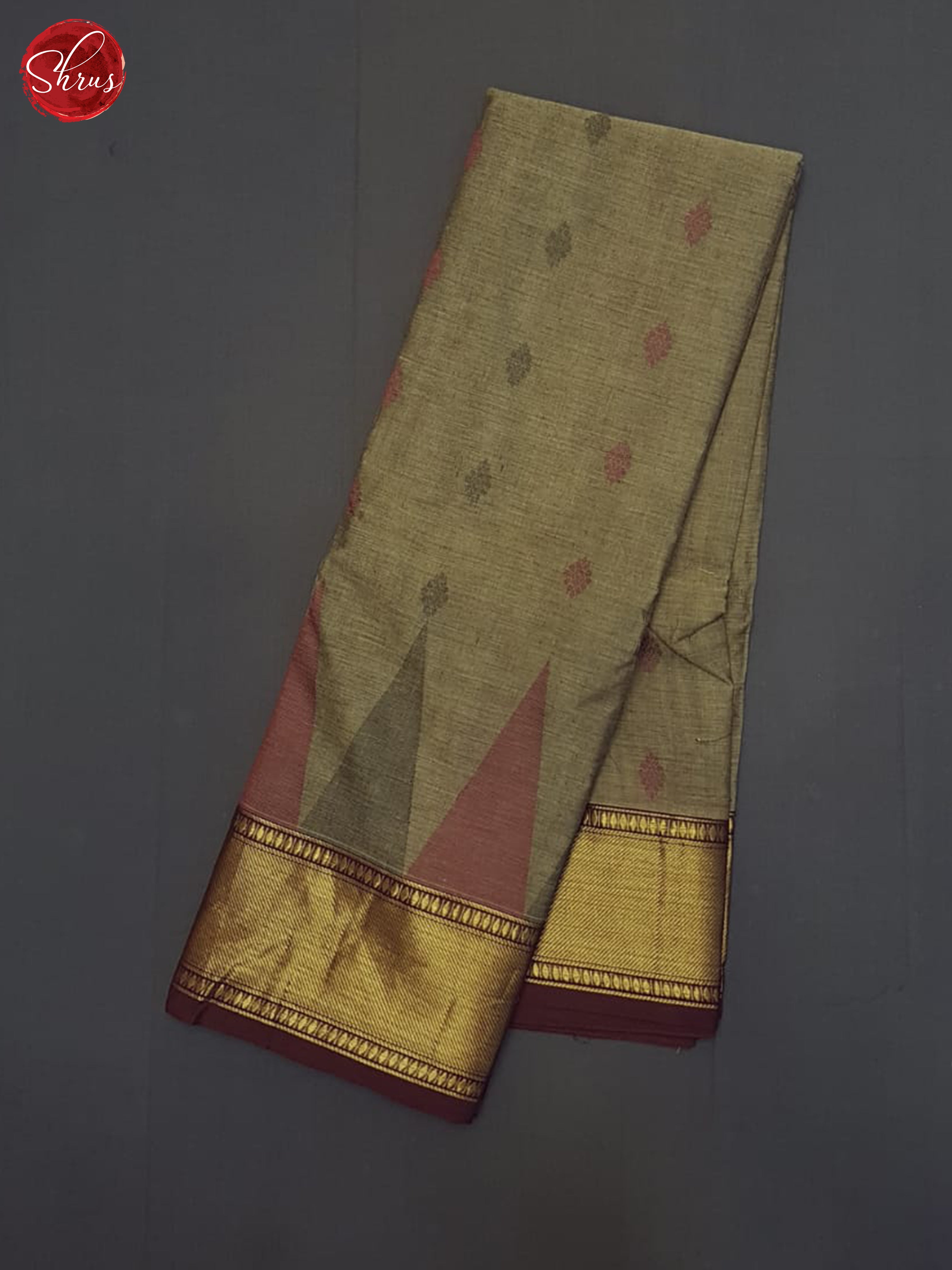 Grey & Brown- Chettinad Cotton Saree - Shop on ShrusEternity.com
