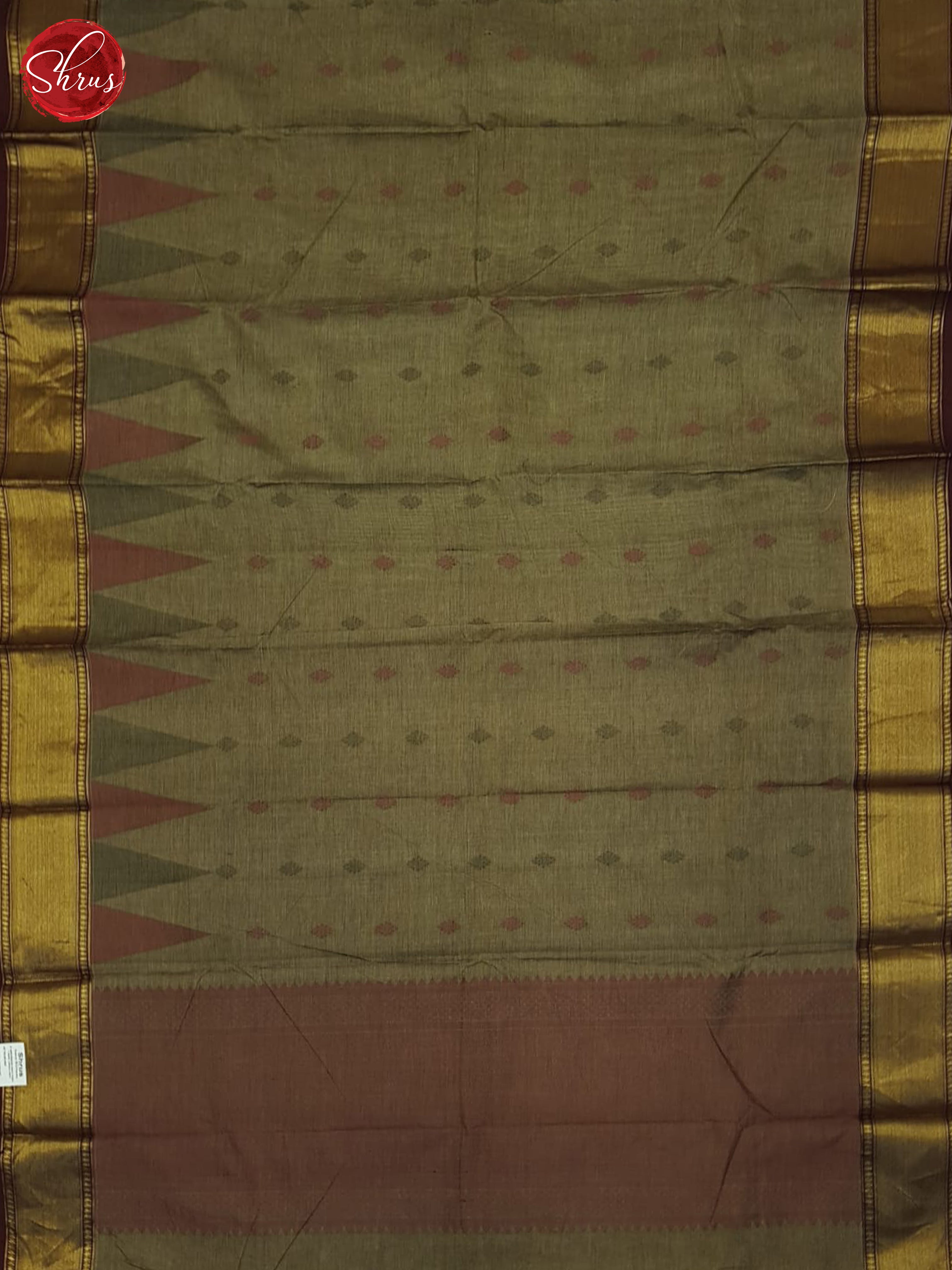 Grey & Brown- Chettinad Cotton Saree - Shop on ShrusEternity.com