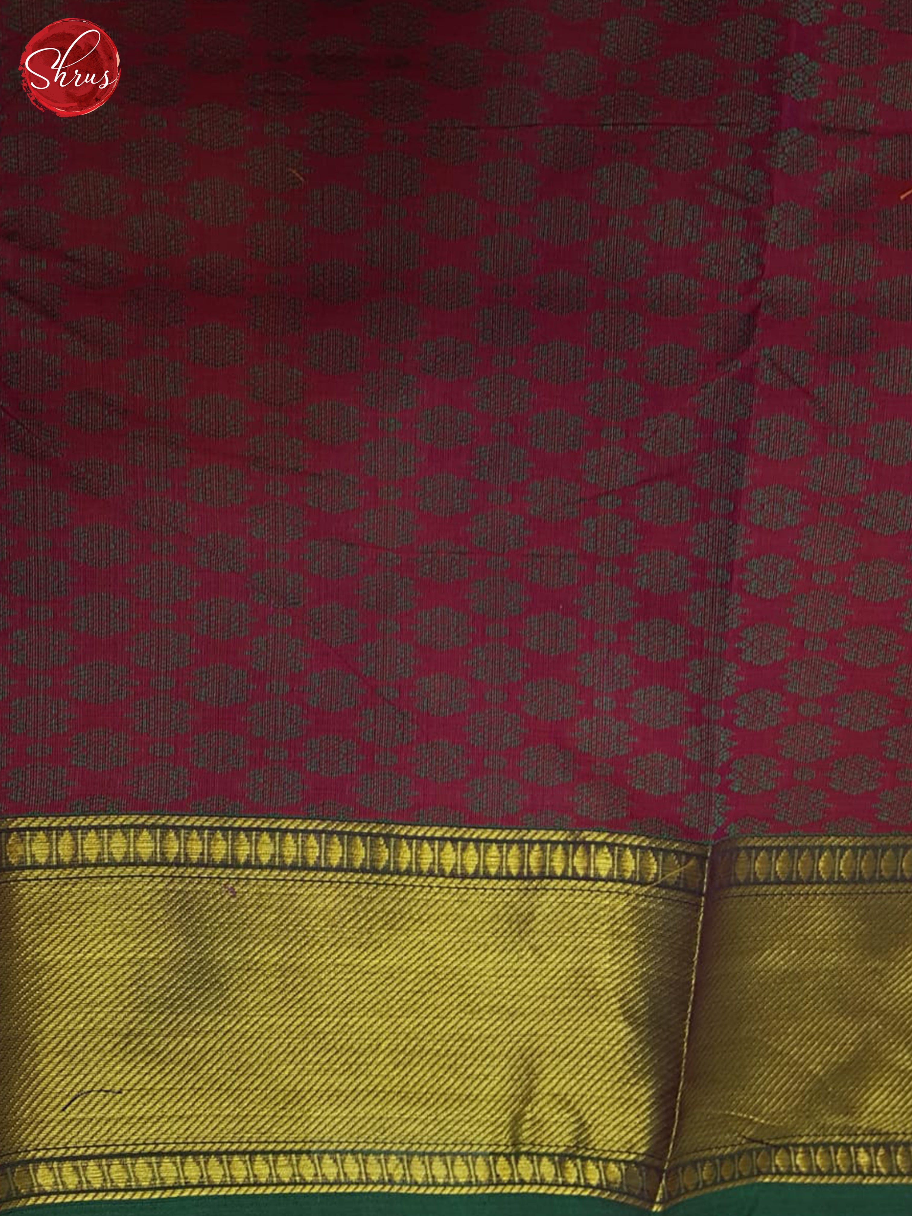 Pink & Green- Kanchi Cotton Saree - Shop on ShrusEternity.com