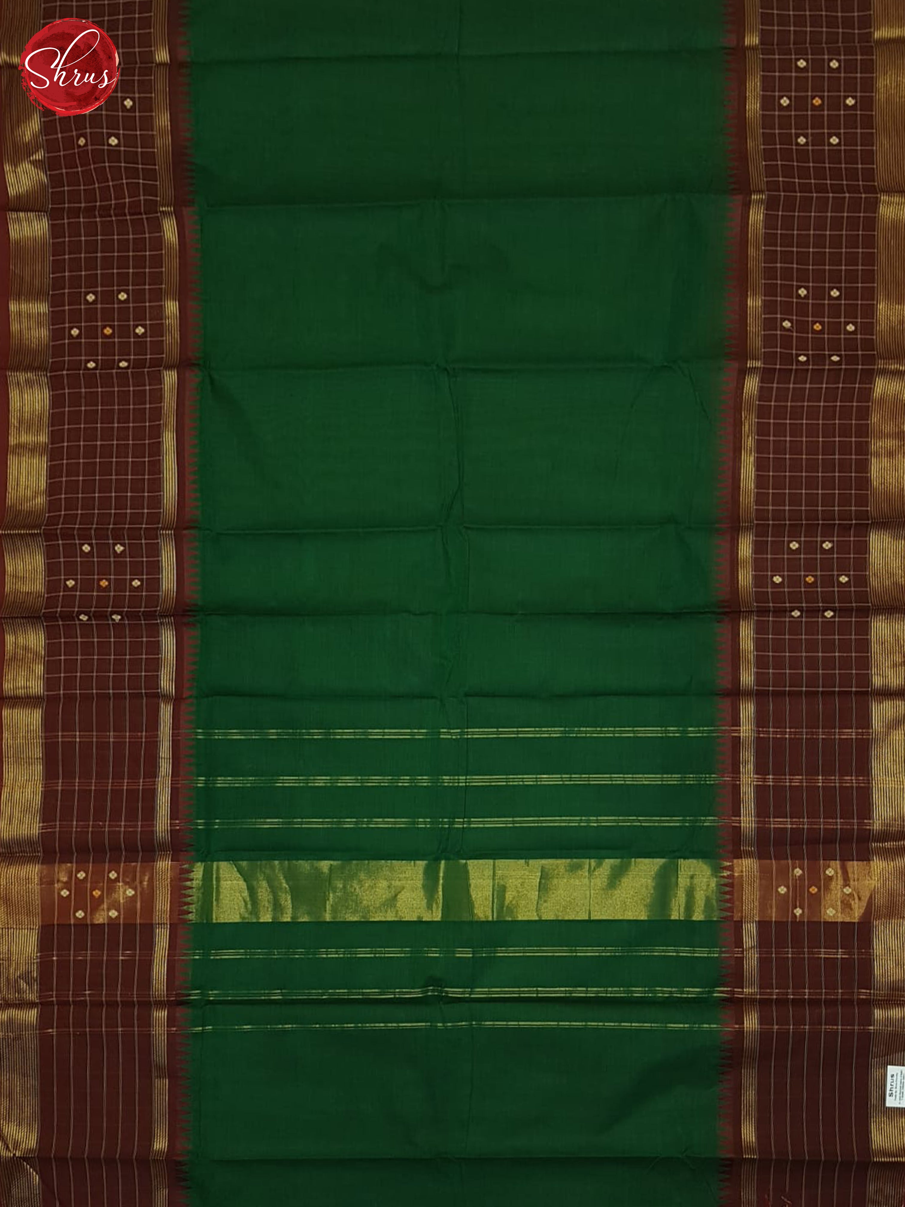 Green & Brown- Chettinad Cotton Saree - Shop on ShrusEternity.com