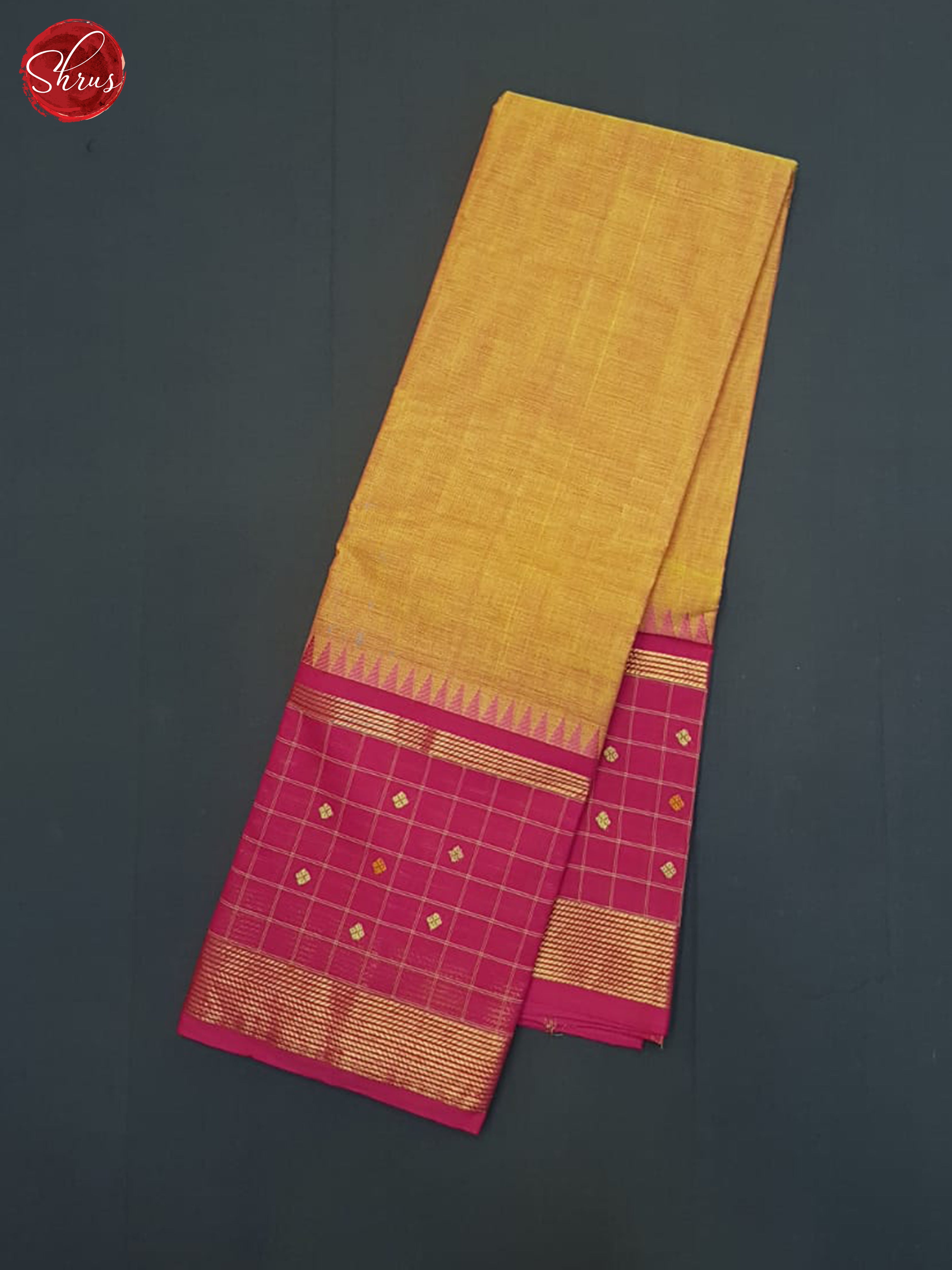 Orange & Pink- Chettinad Cotton Saree - Shop on ShrusEternity.com