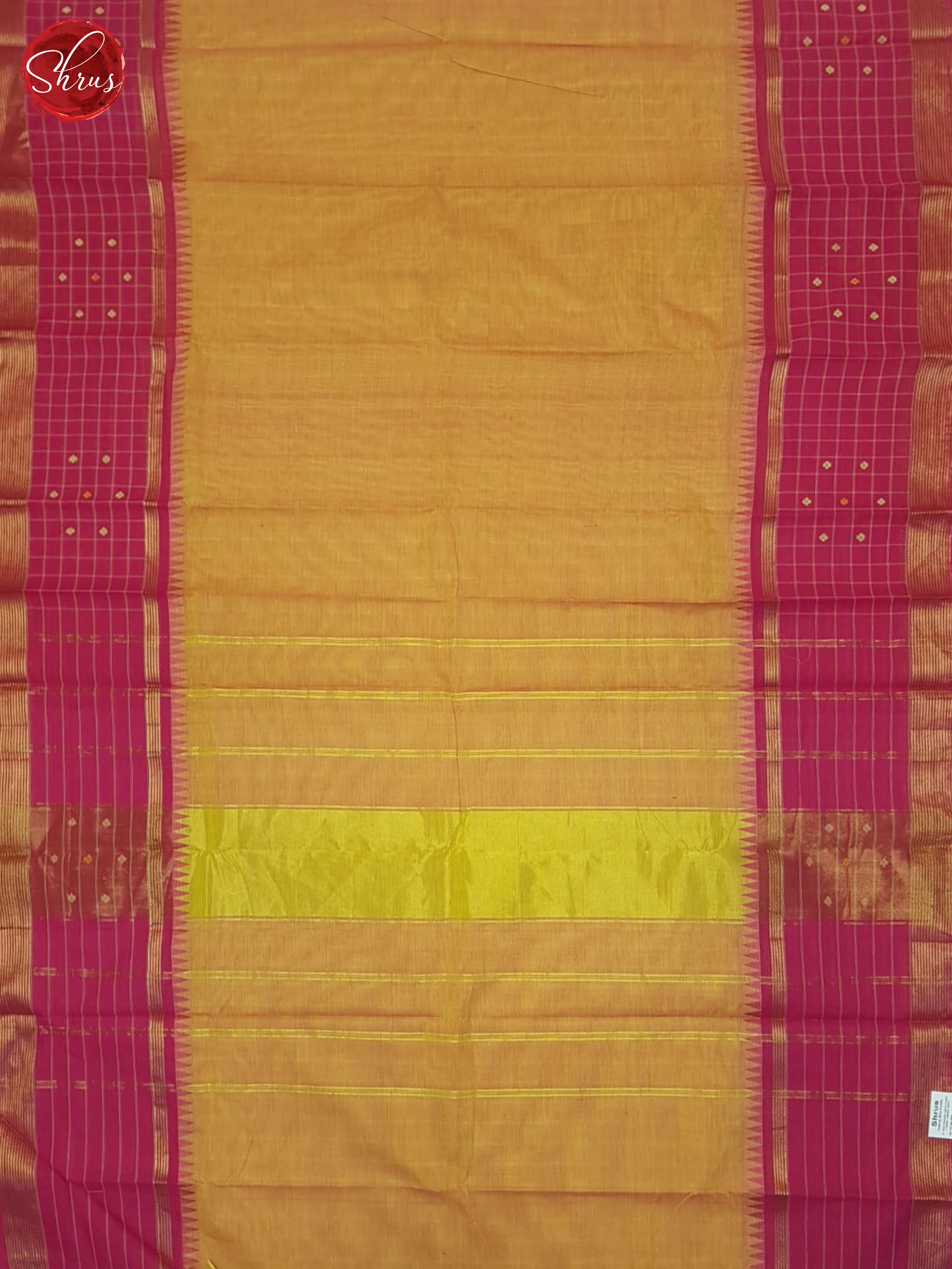 Orange & Pink- Chettinad Cotton Saree - Shop on ShrusEternity.com
