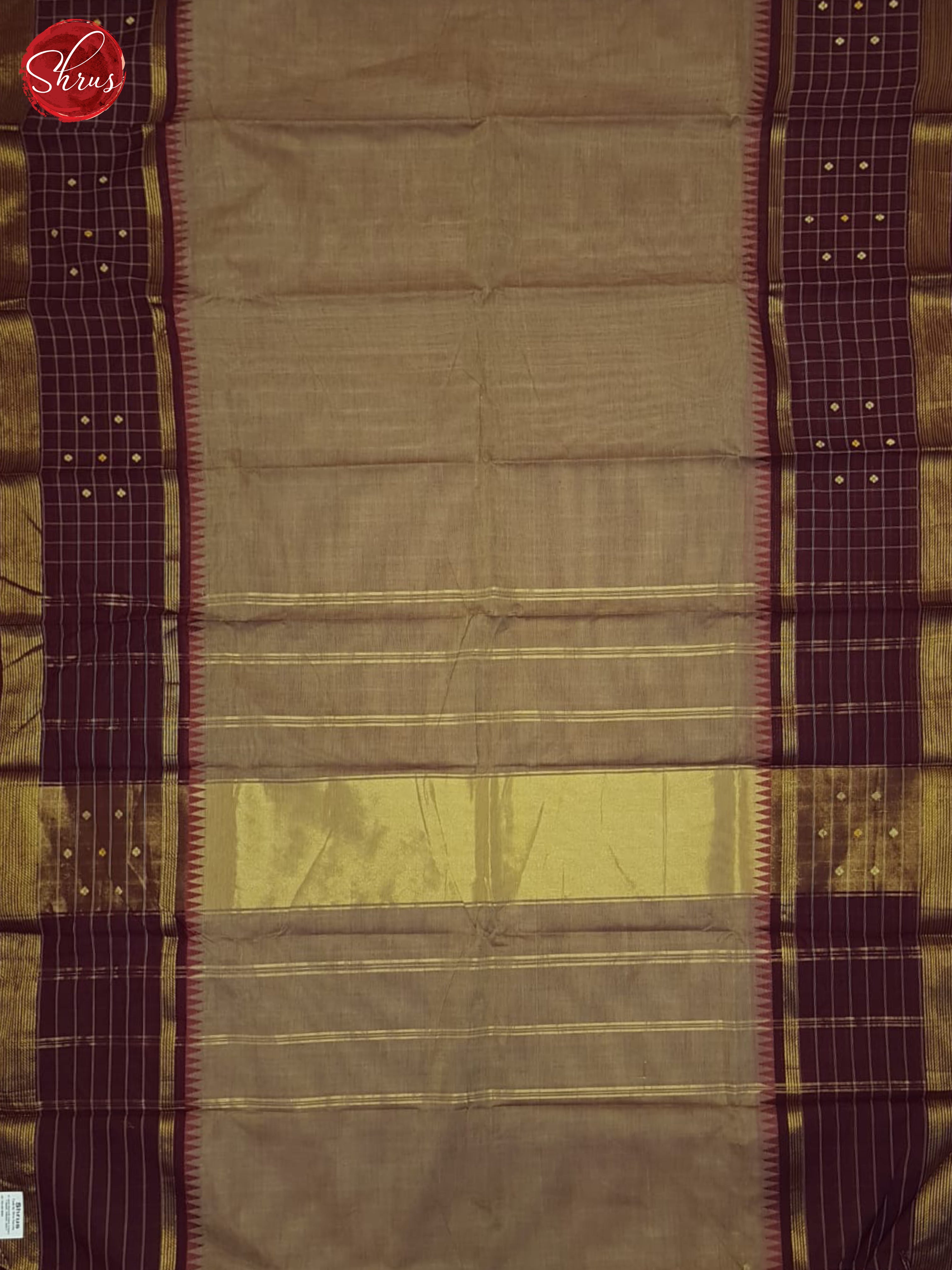 Brown & Maroon - Chettinad Cotton Saree - Shop on ShrusEternity.com