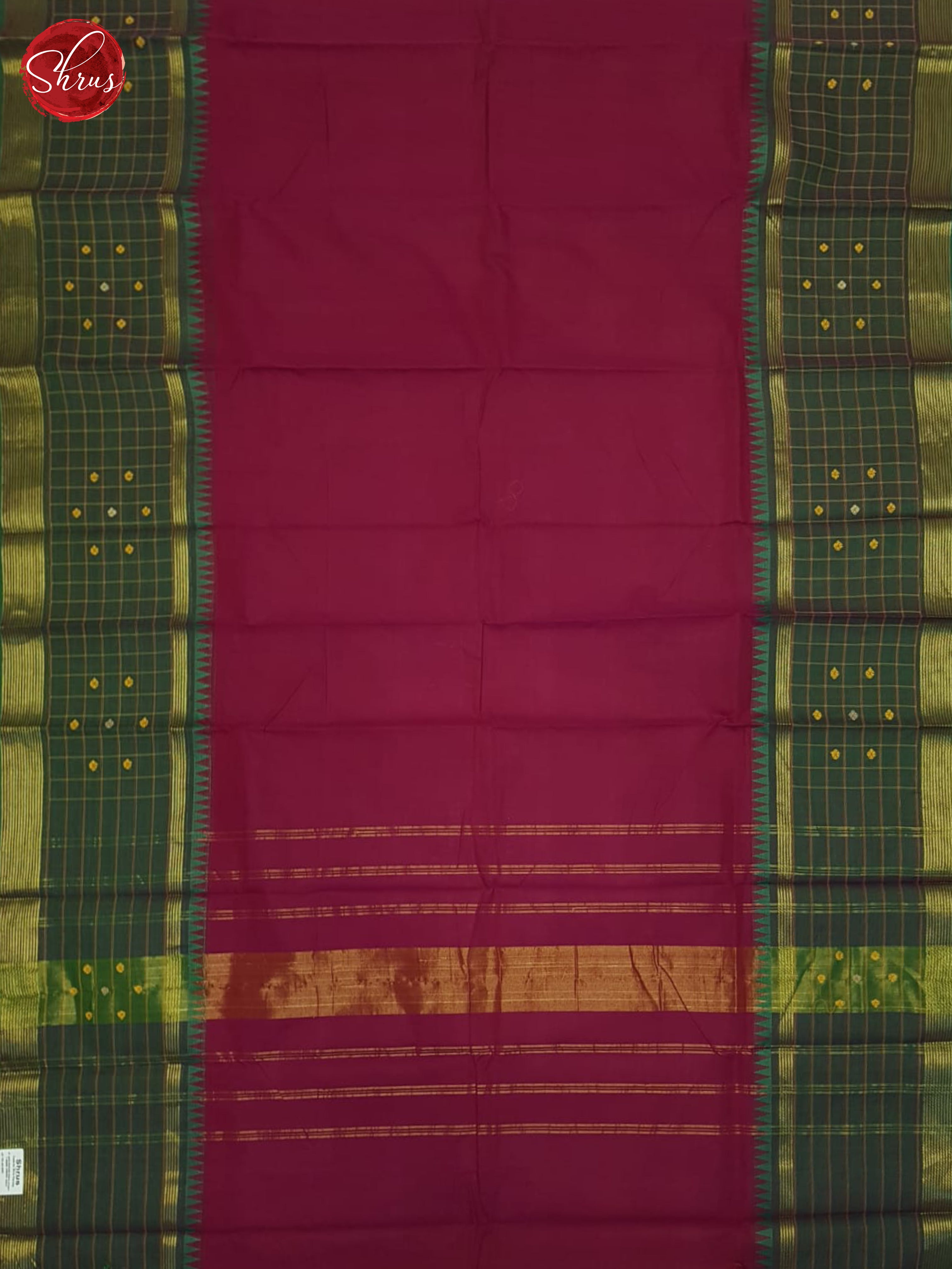Pink & Green - Chettinad Cotton Saree - Shop on ShrusEternity.com