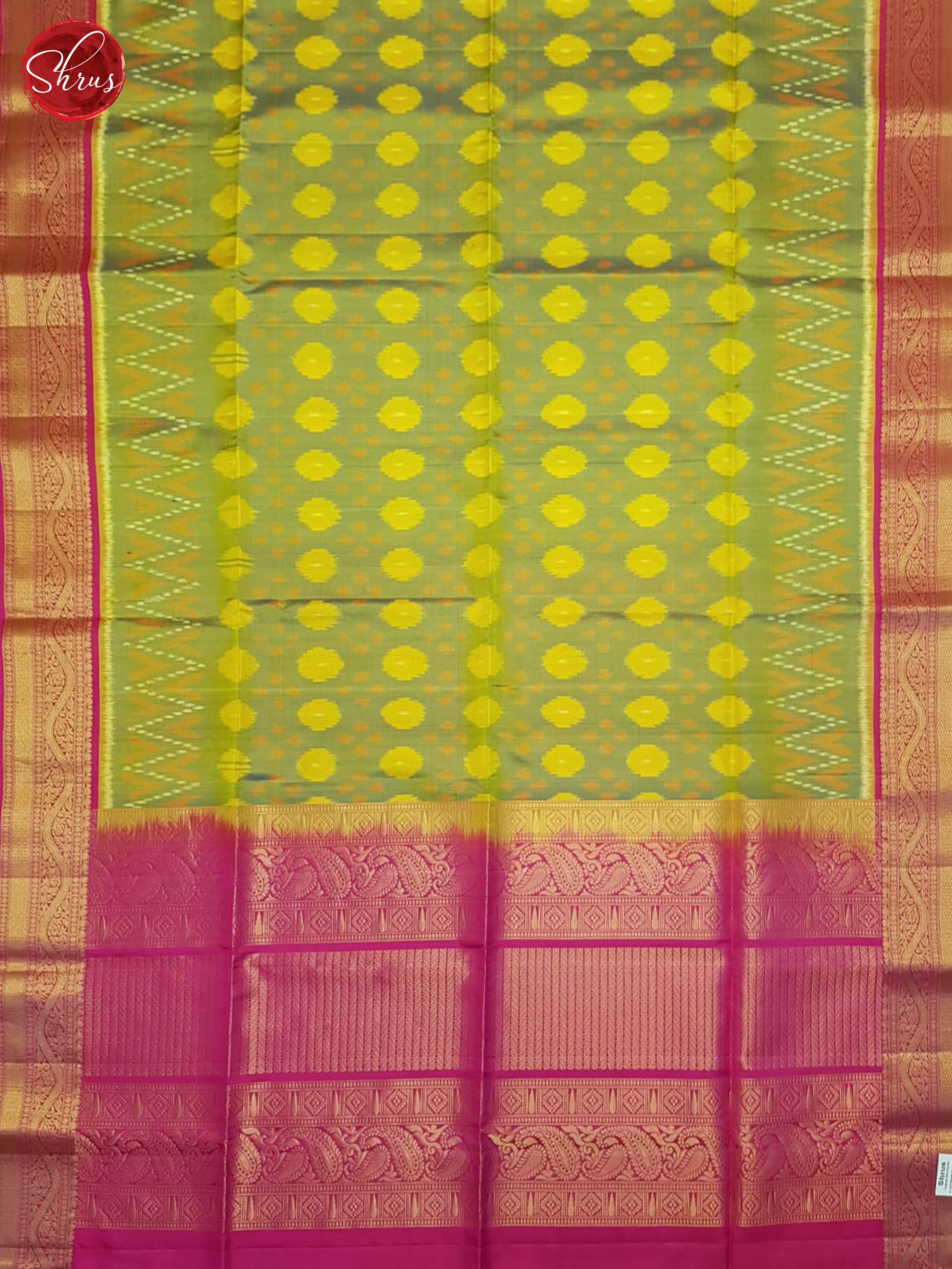 Green & Pink- Soft Silk Saree - Shop on ShrusEternity.com