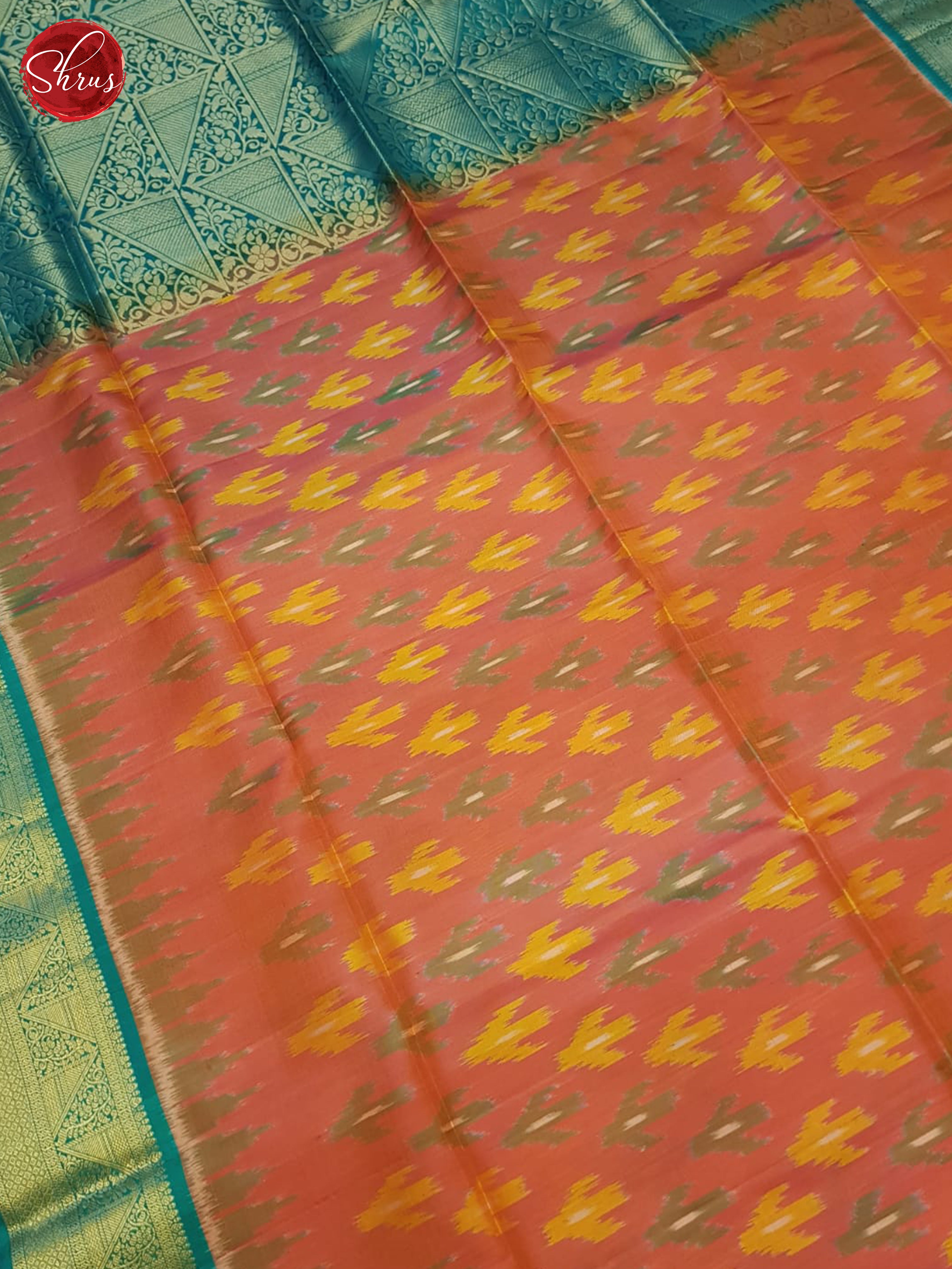 Red & Green - Soft Silk Saree - Shop on ShrusEternity.com