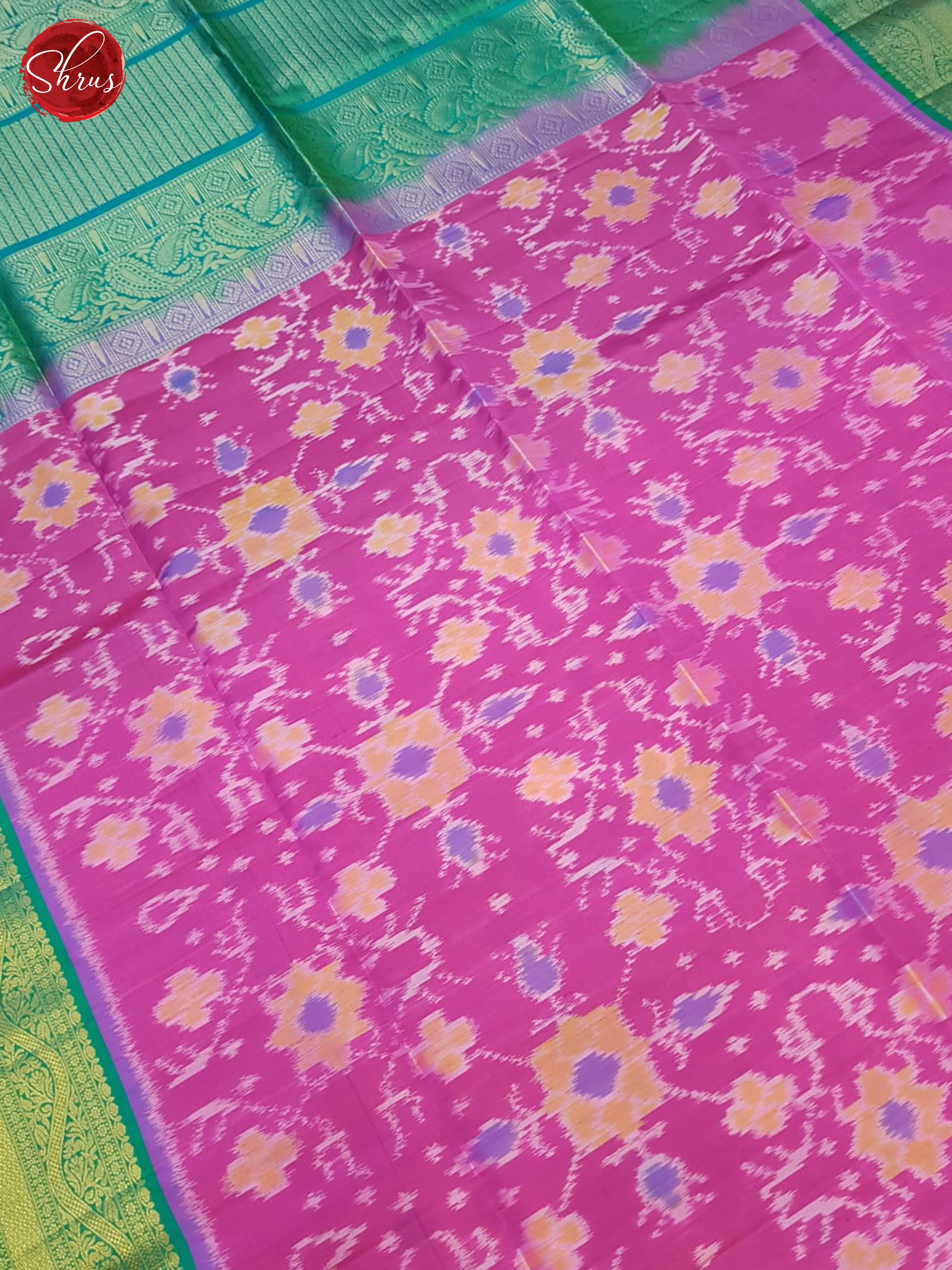 Pink & Green- Soft silk Saree - Shop on ShrusEternity.com
