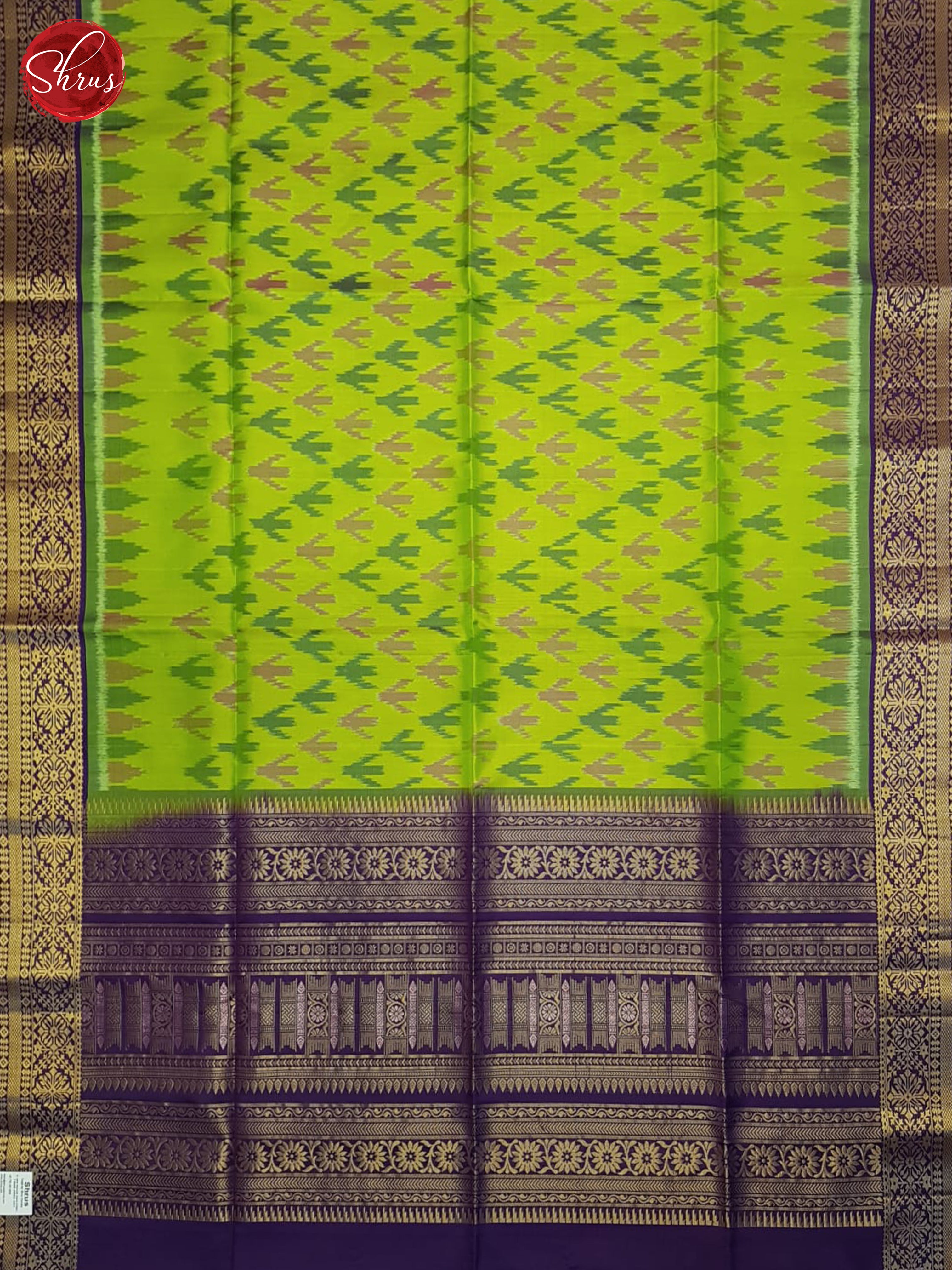 Green & Purple - Soft Silk Saree - Shop on ShrusEternity.com