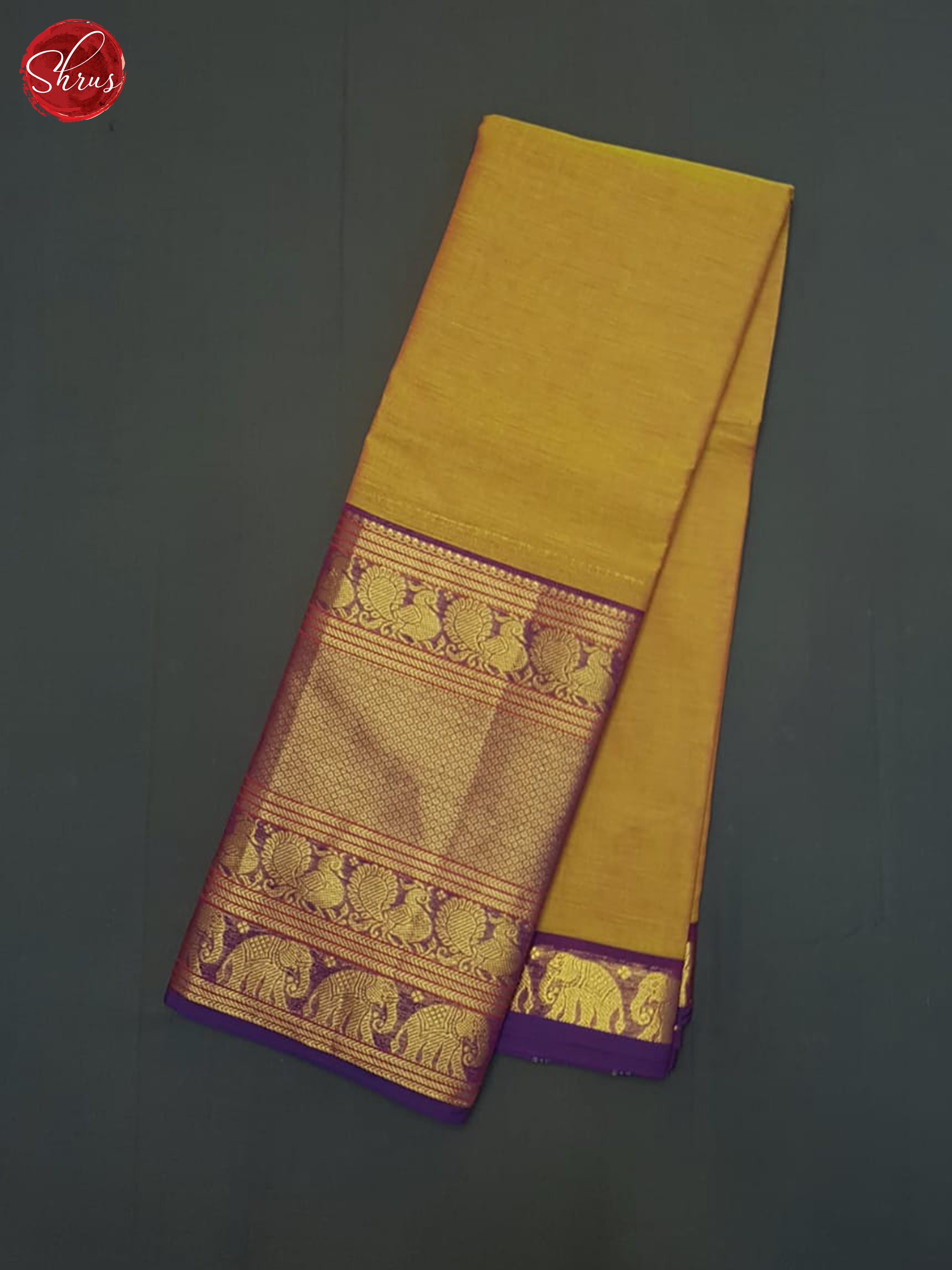 Fenugreek & Purple- Chettinad Cotton Saree - Shop on ShrusEternity.com