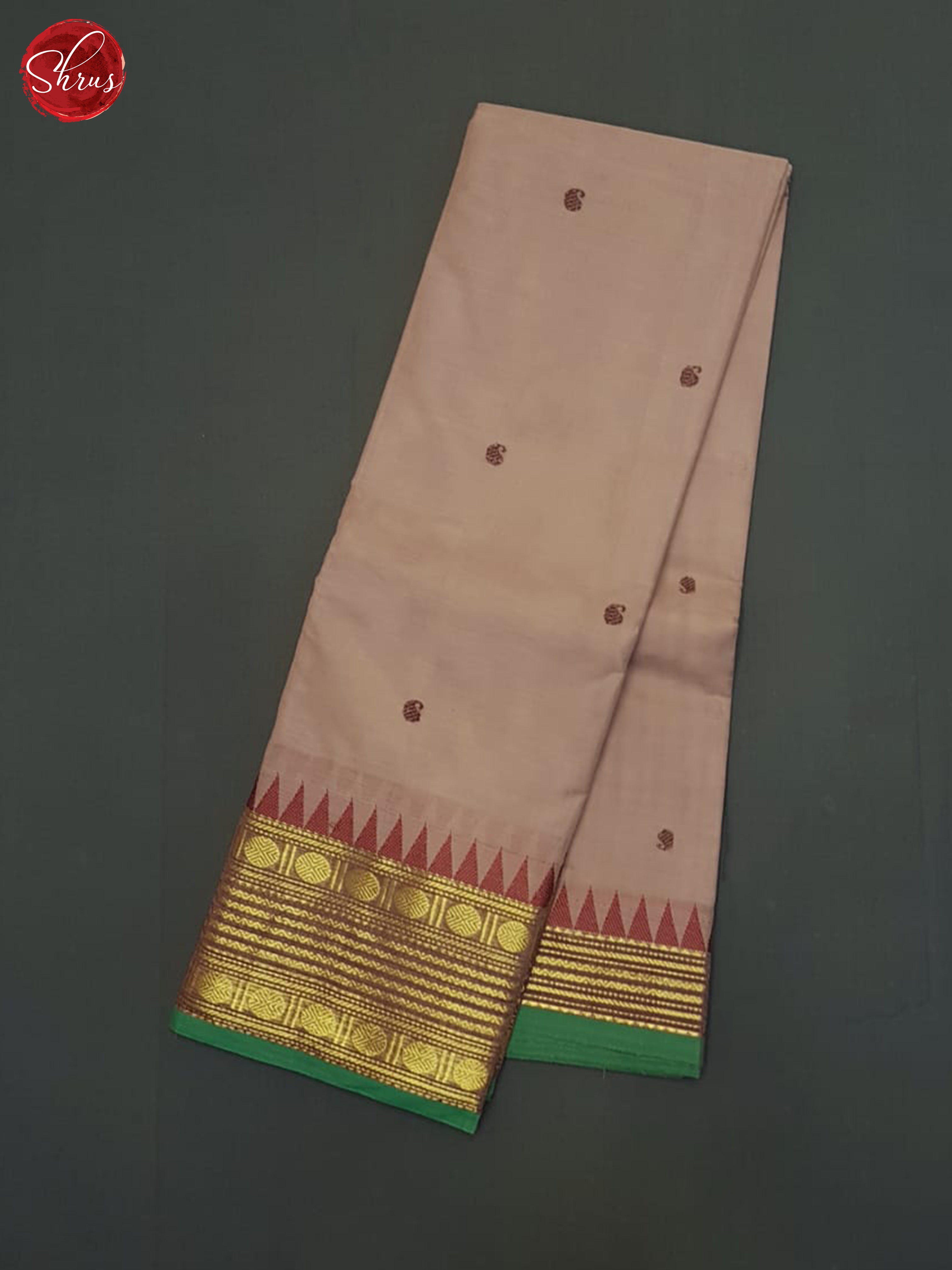 Dusty Dark Onion pink & Green - Chettinad Cotton Saree - Shop on ShrusEternity.com