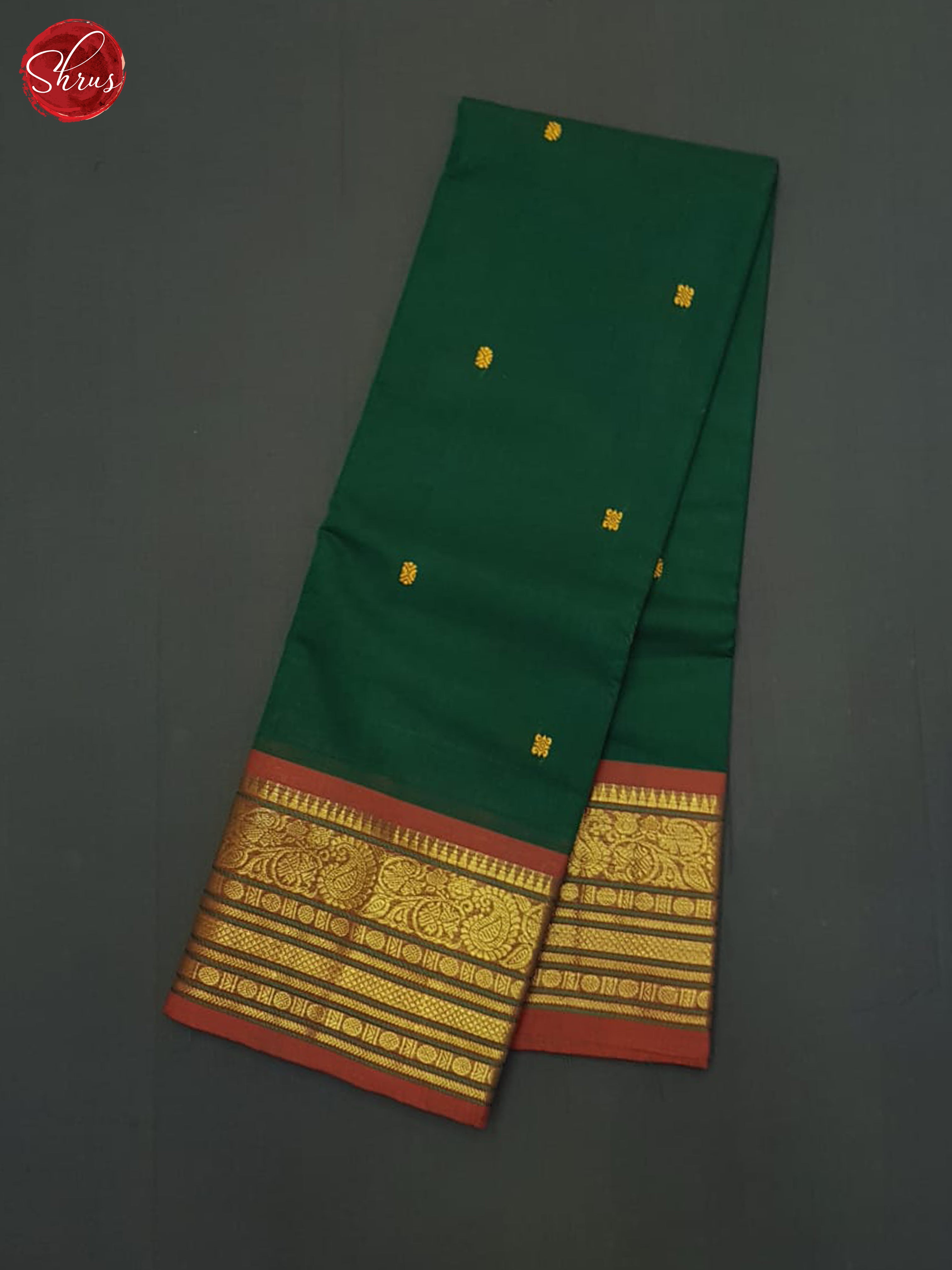 Green & Red - Chettinad Cotton Saree - Shop on ShrusEternity.com