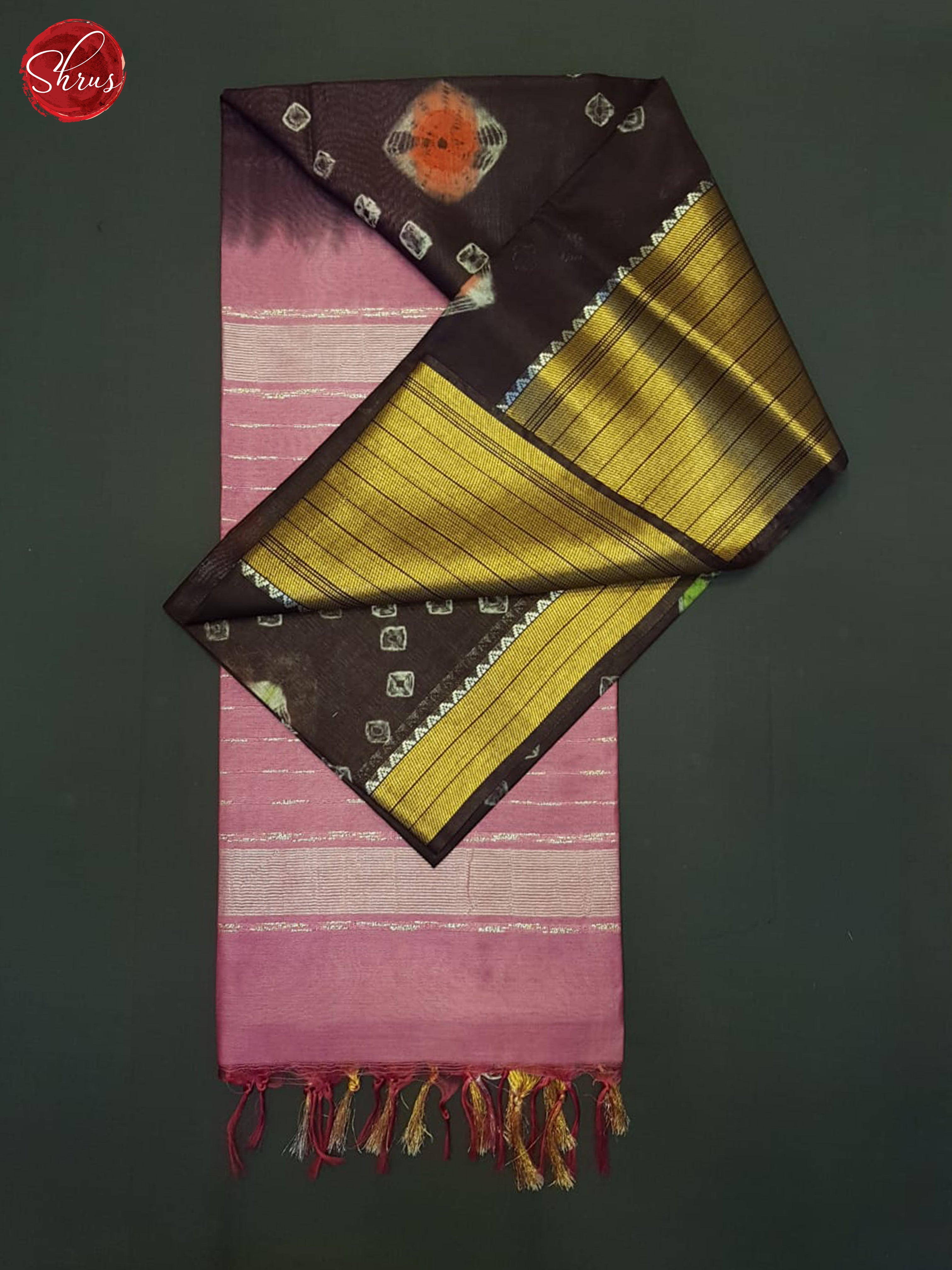 Wine And Pink- Shibori Saree - Shop on ShrusEternity.com