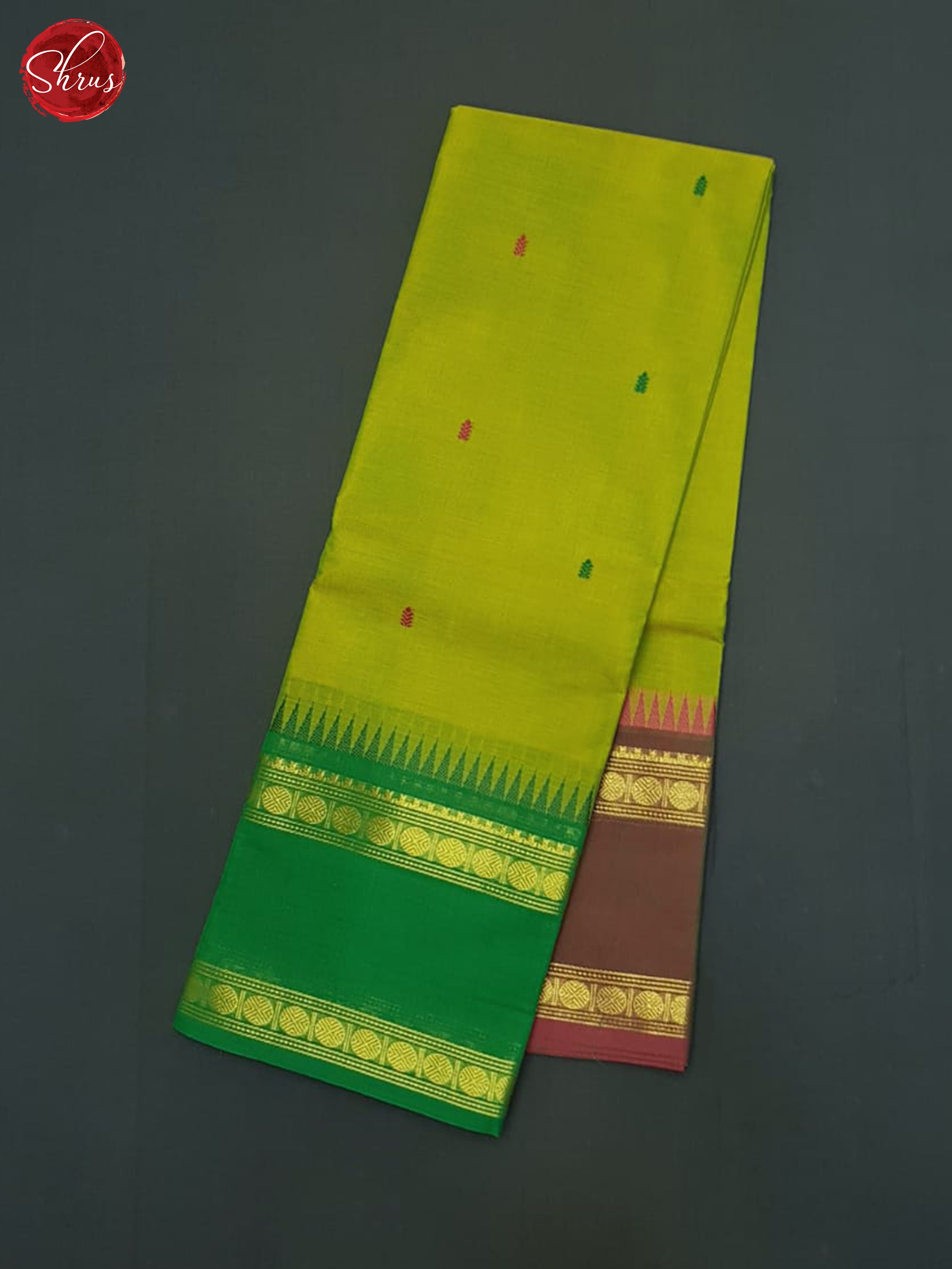 Green & Brown- Chettinad Cotton Saree - Shop on ShrusEternity.com