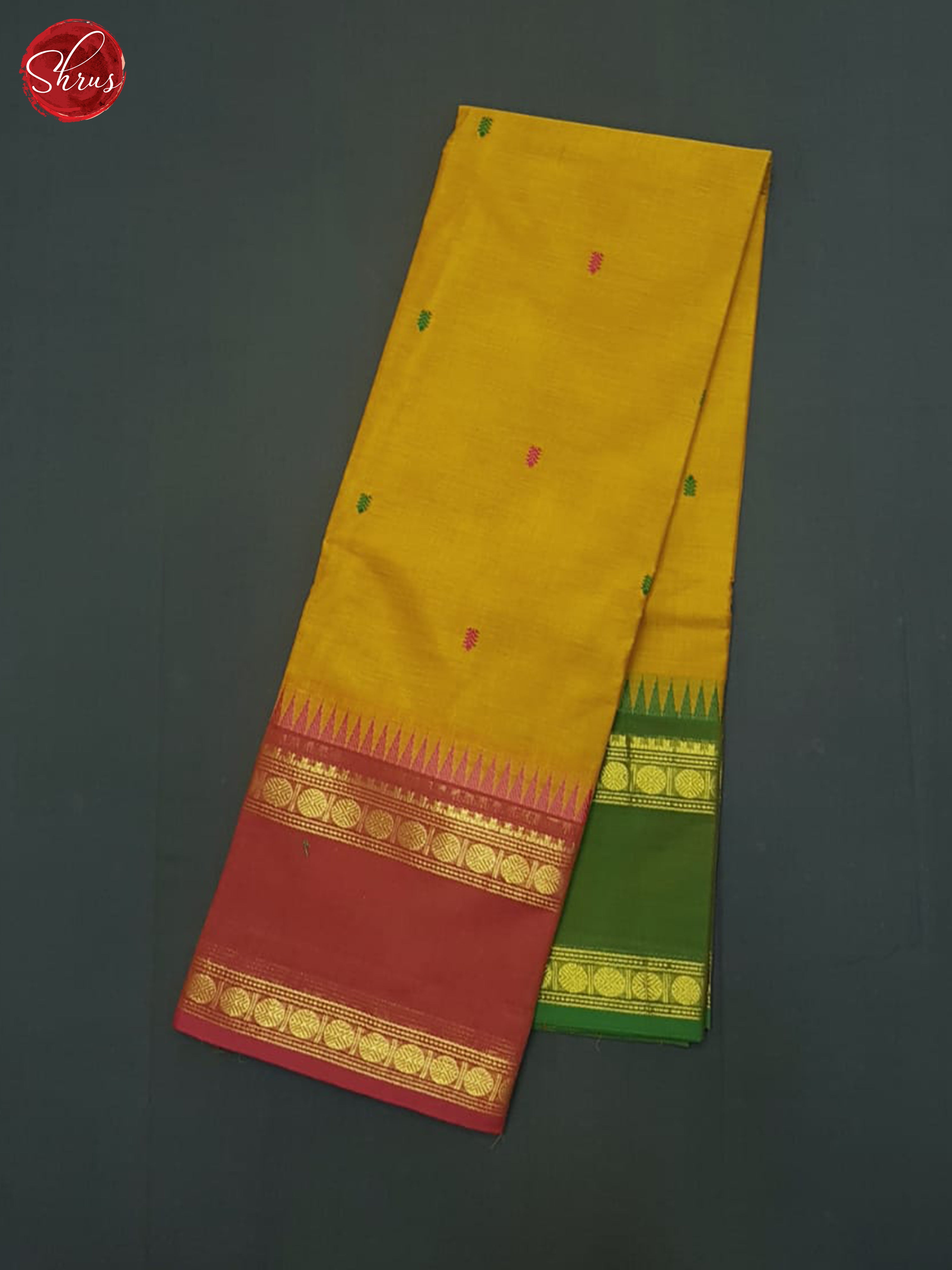 Mustard & Green - Chettinad Cotton Saree - Shop on ShrusEternity.com