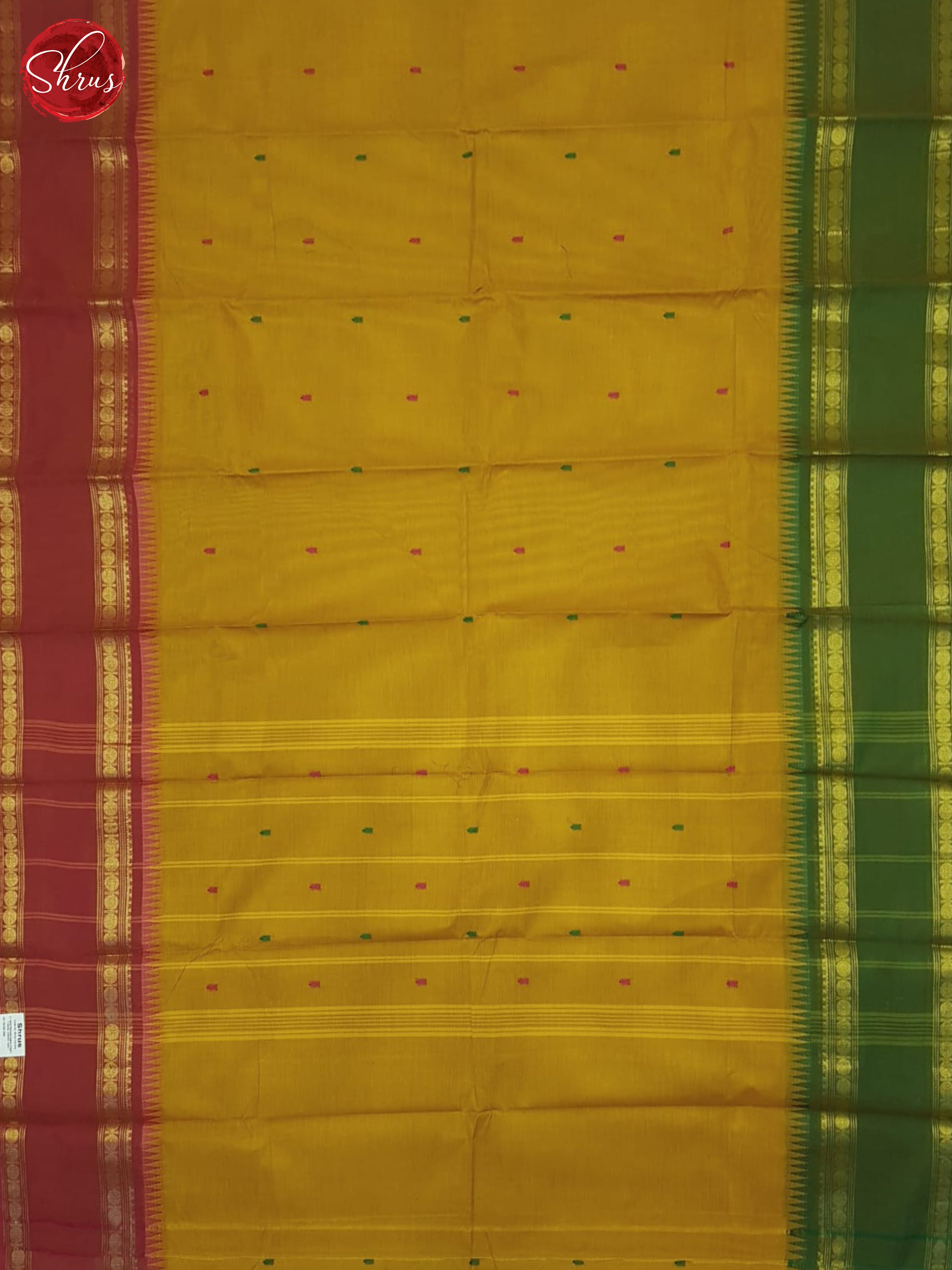 Mustard & Green - Chettinad Cotton Saree - Shop on ShrusEternity.com
