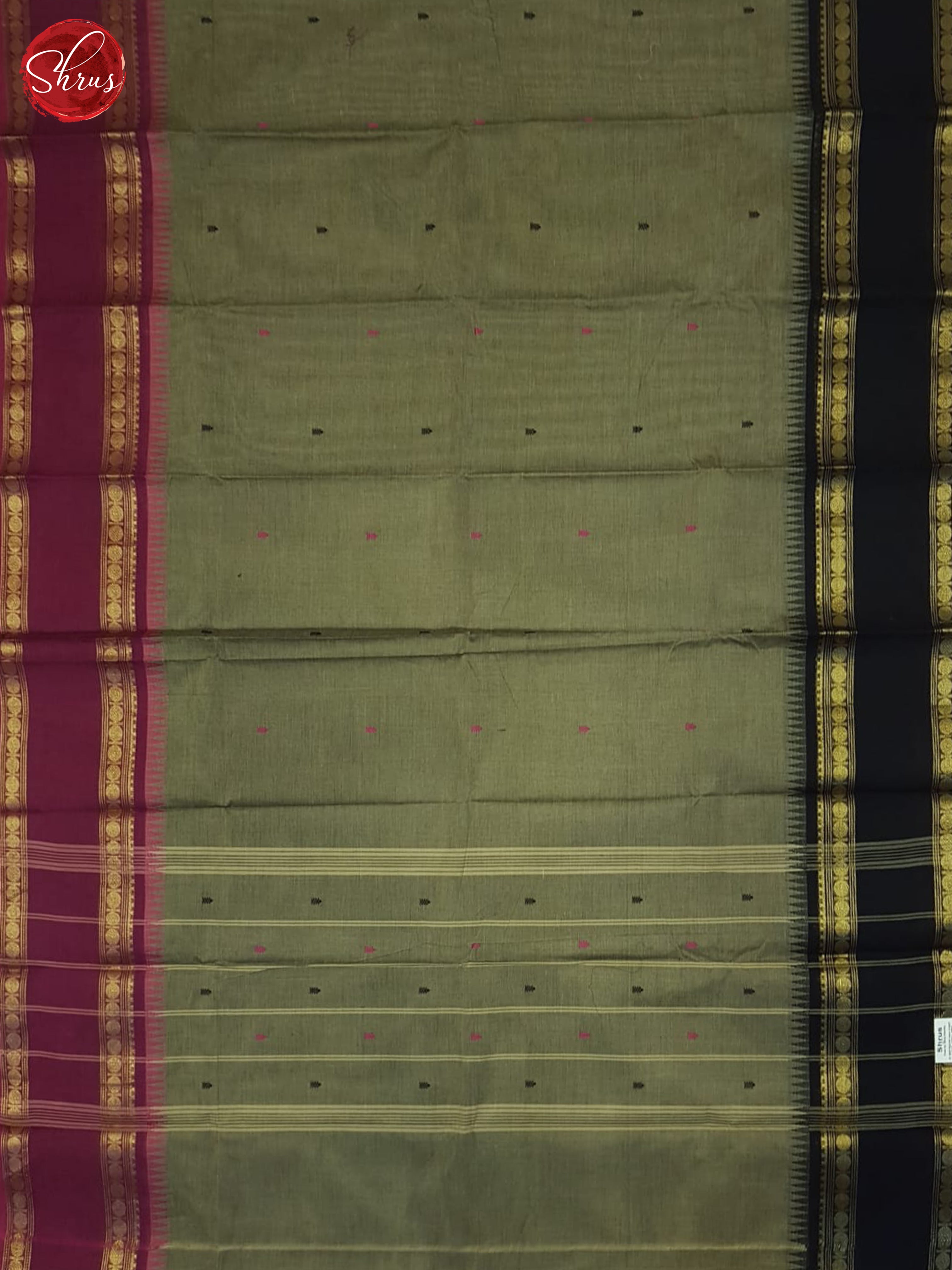 Grey & Wine - Chettinad Cotton Saree - Shop on ShrusEternity.com