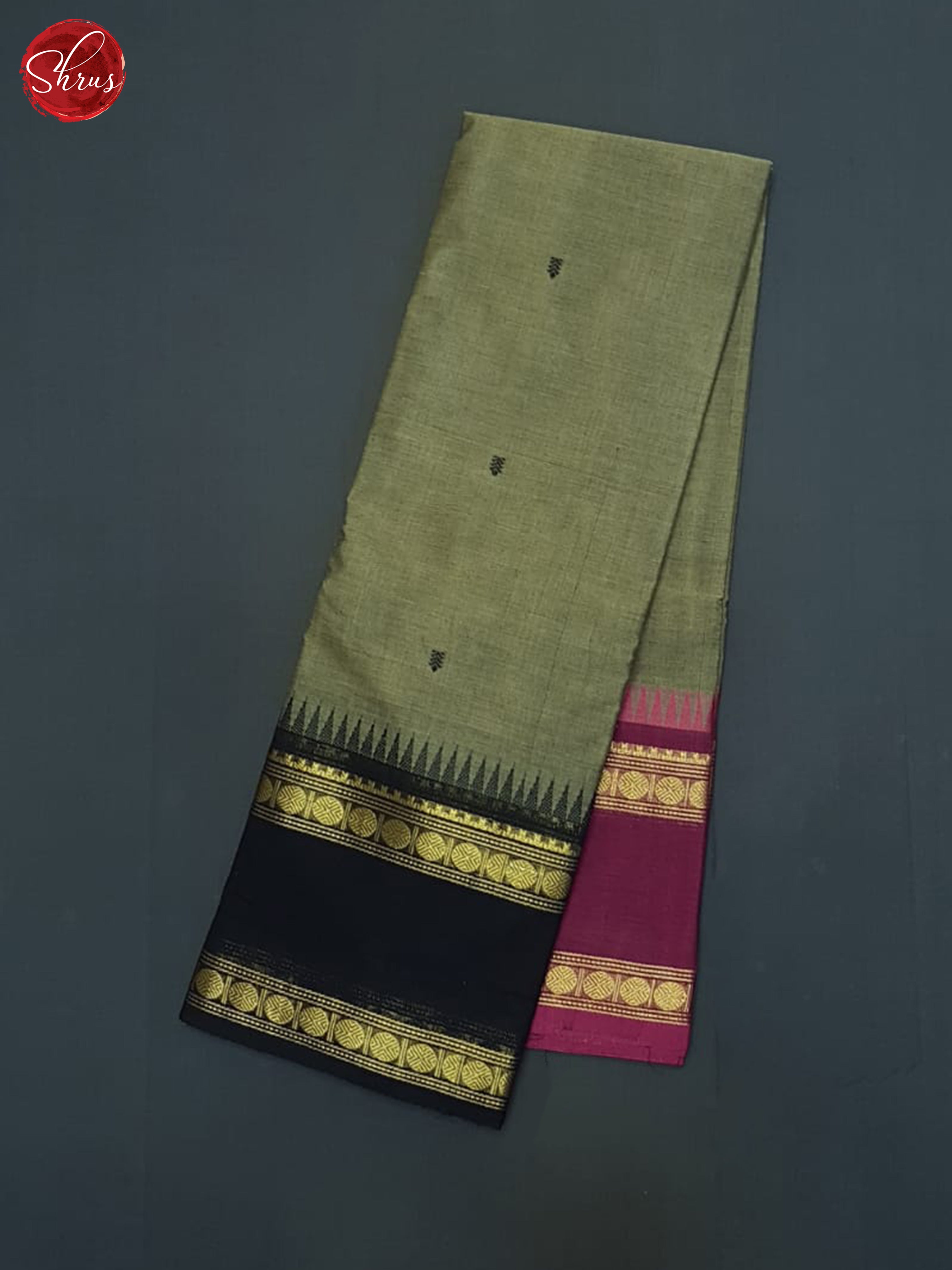 Grey & Wine - Chettinad Cotton Saree - Shop on ShrusEternity.com