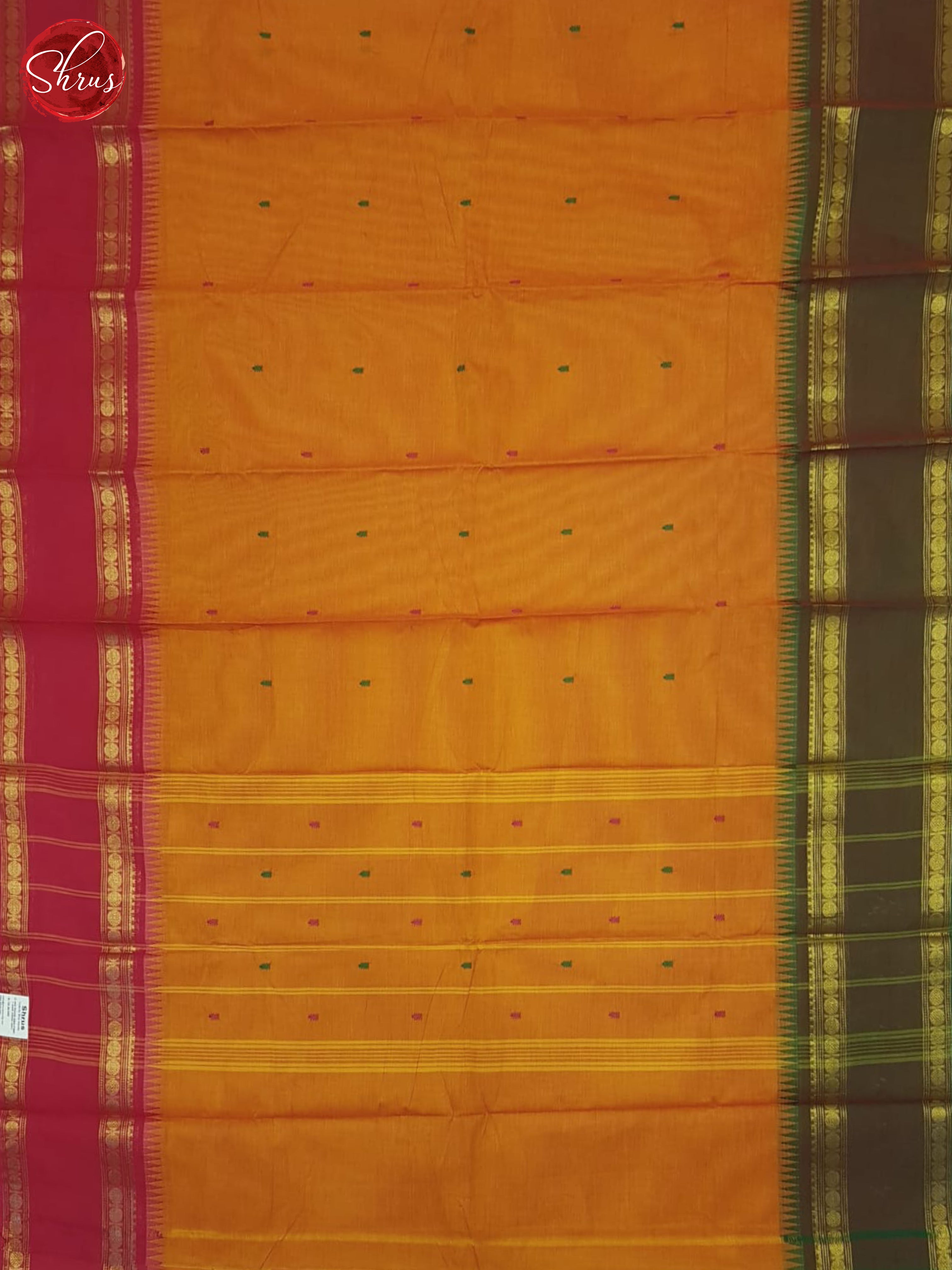 Orange & Pink - Chettinad Cotton Saree - Shop on ShrusEternity.com