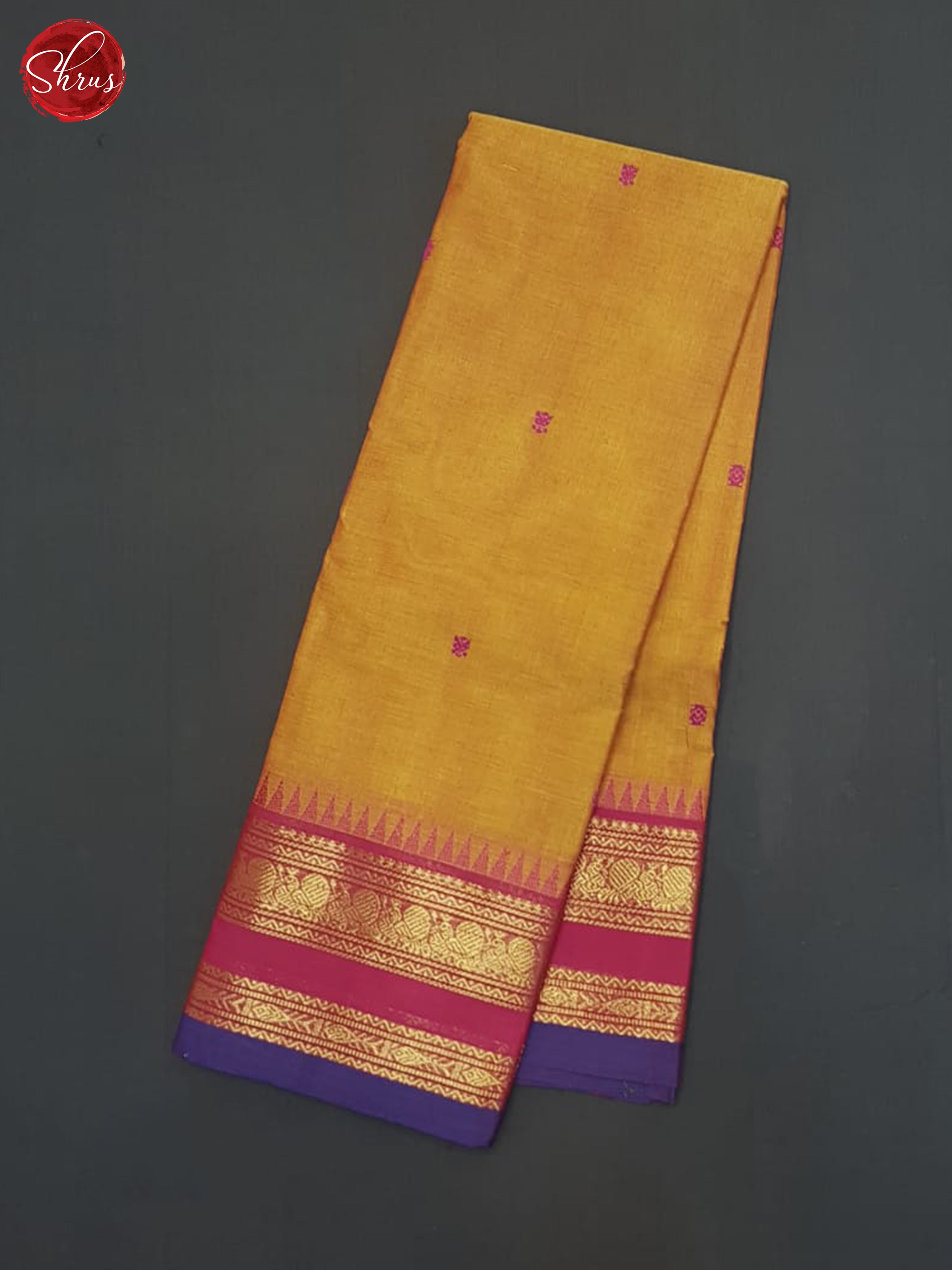 Orange & Pink- Chettinad Cotton Saree - Shop on ShrusEternity.com