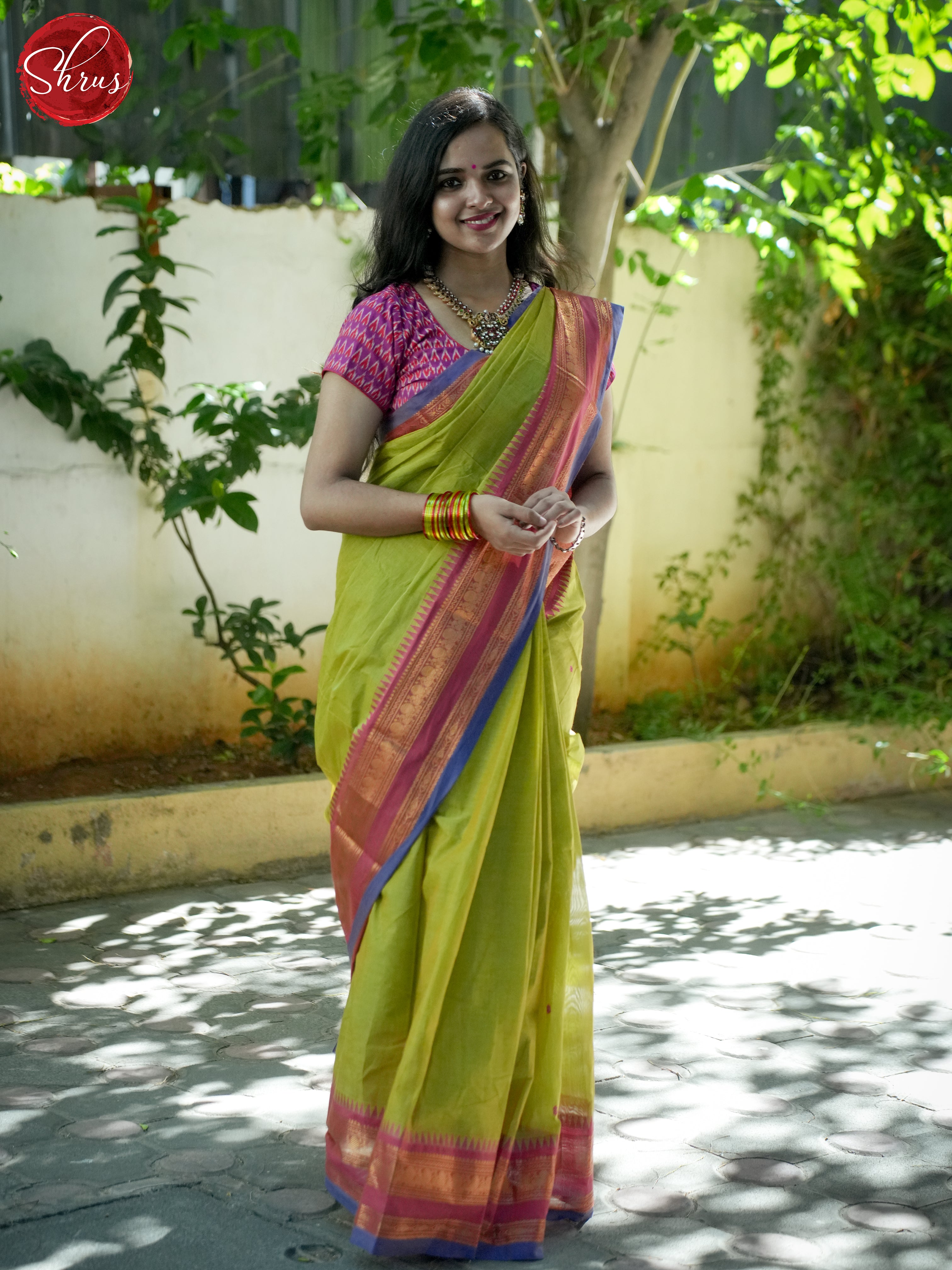Green & Pink - Chettinad Cotton Saree - Shop on ShrusEternity.com