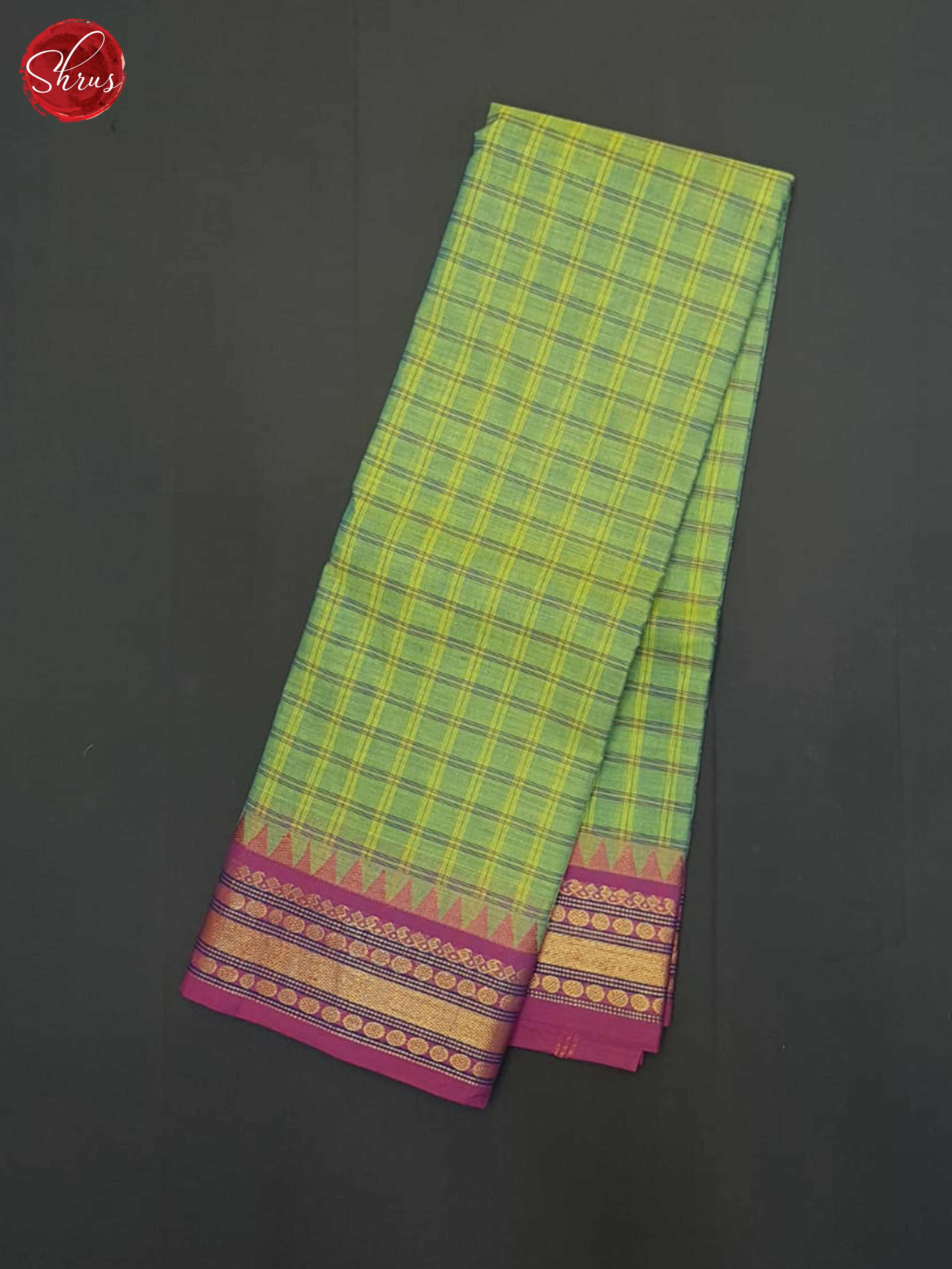 Green & Purple- Chettinad Cotton Saree - Shop on ShrusEternity.com