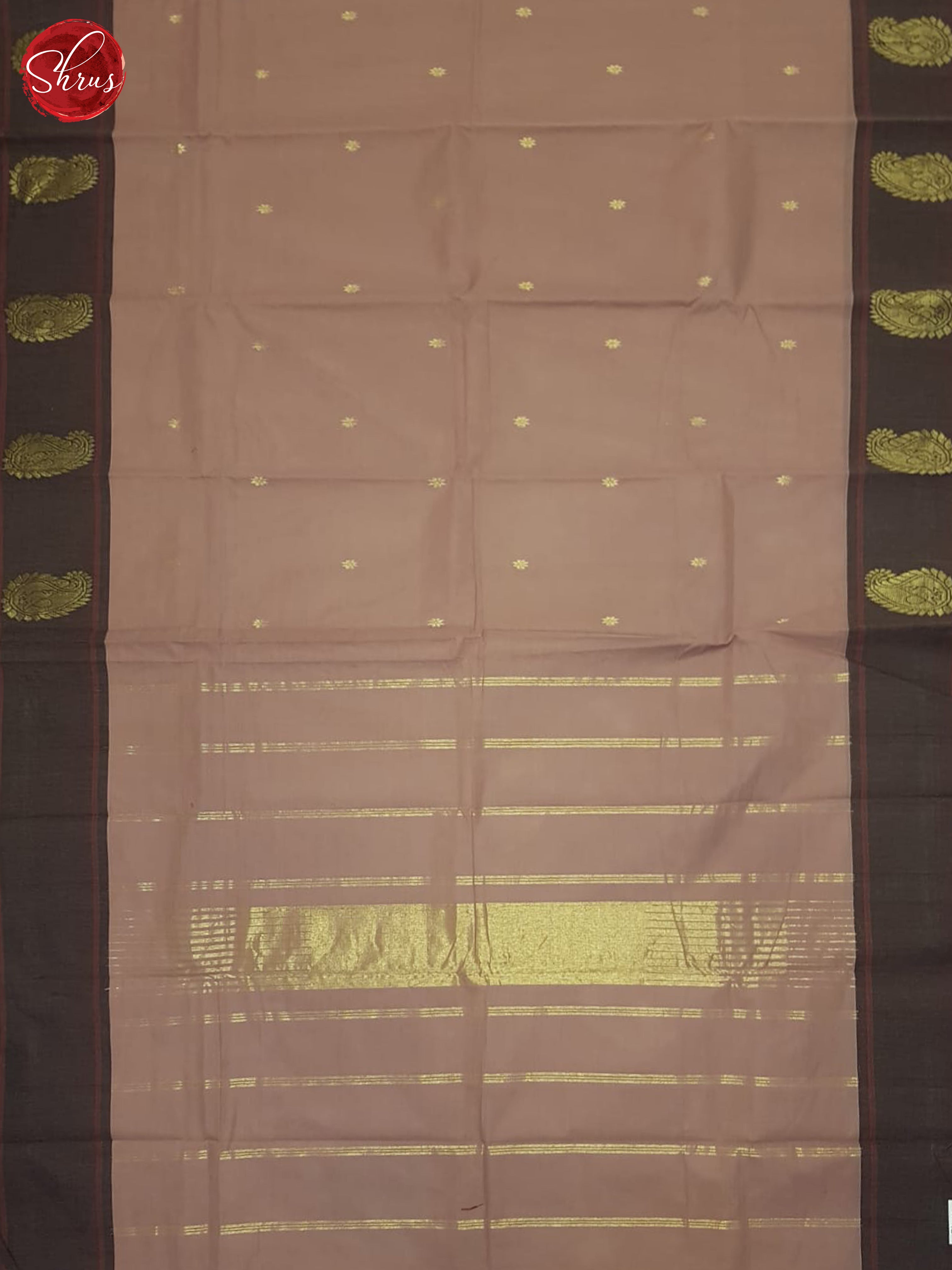 Dusty Onion & Brown - Kanchi Cotton Saree - Shop on ShrusEternity.com