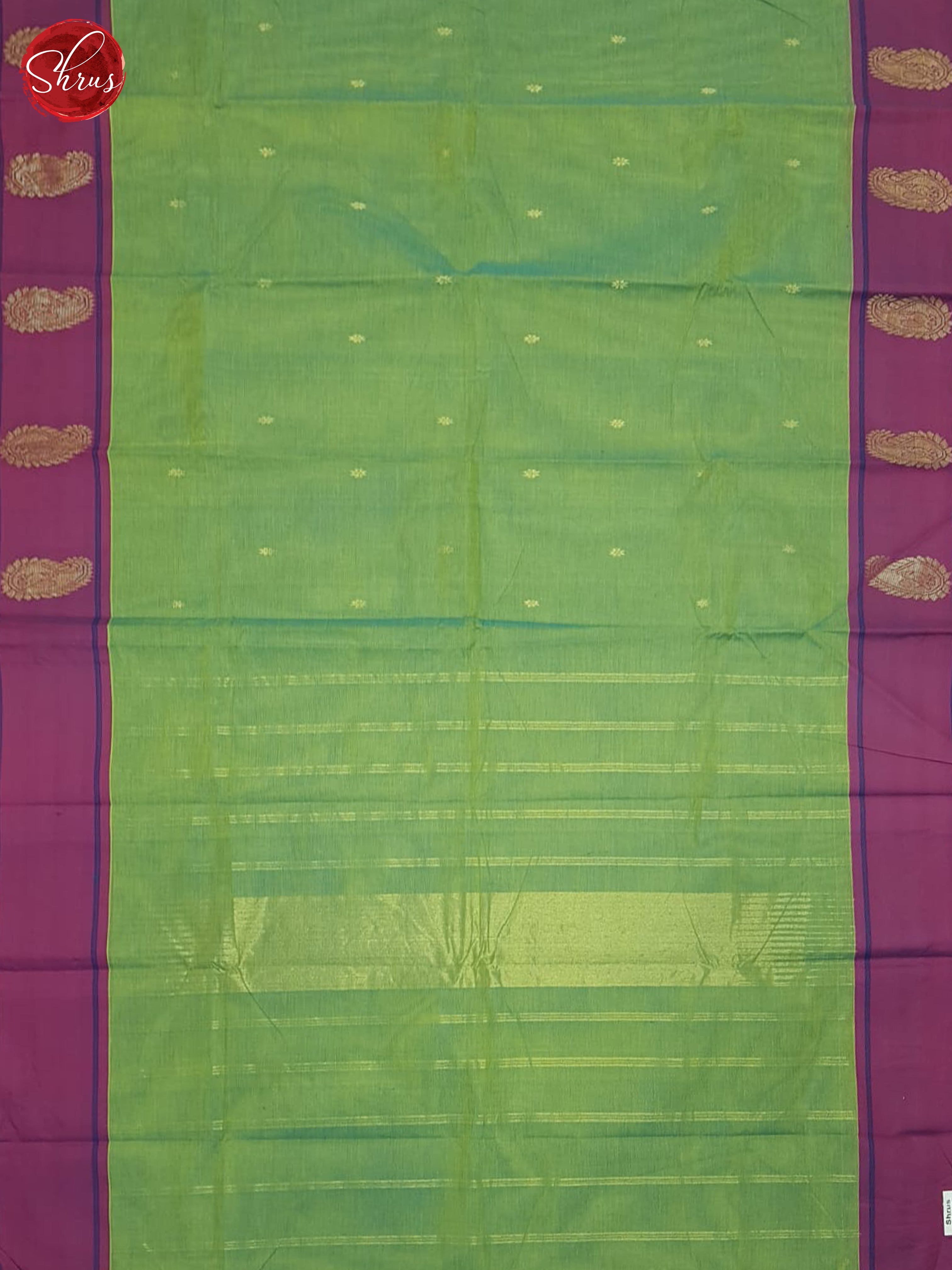 Green & Purple - Kanchi Cotton Saree - Shop on ShrusEternity.com