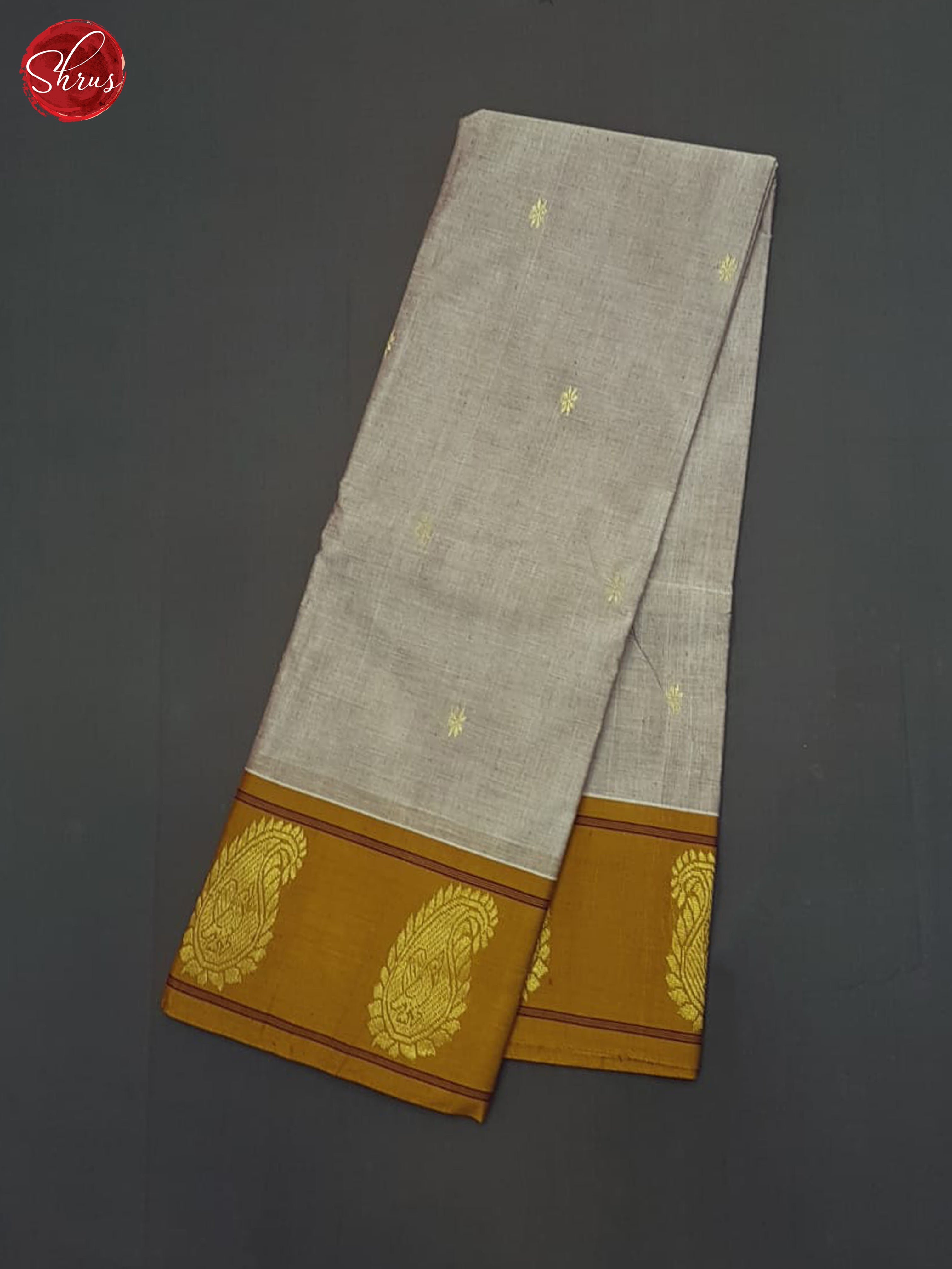 Dusty Lavender & Mustard-Kanchi Cotton Saree - Shop on ShrusEternity.com