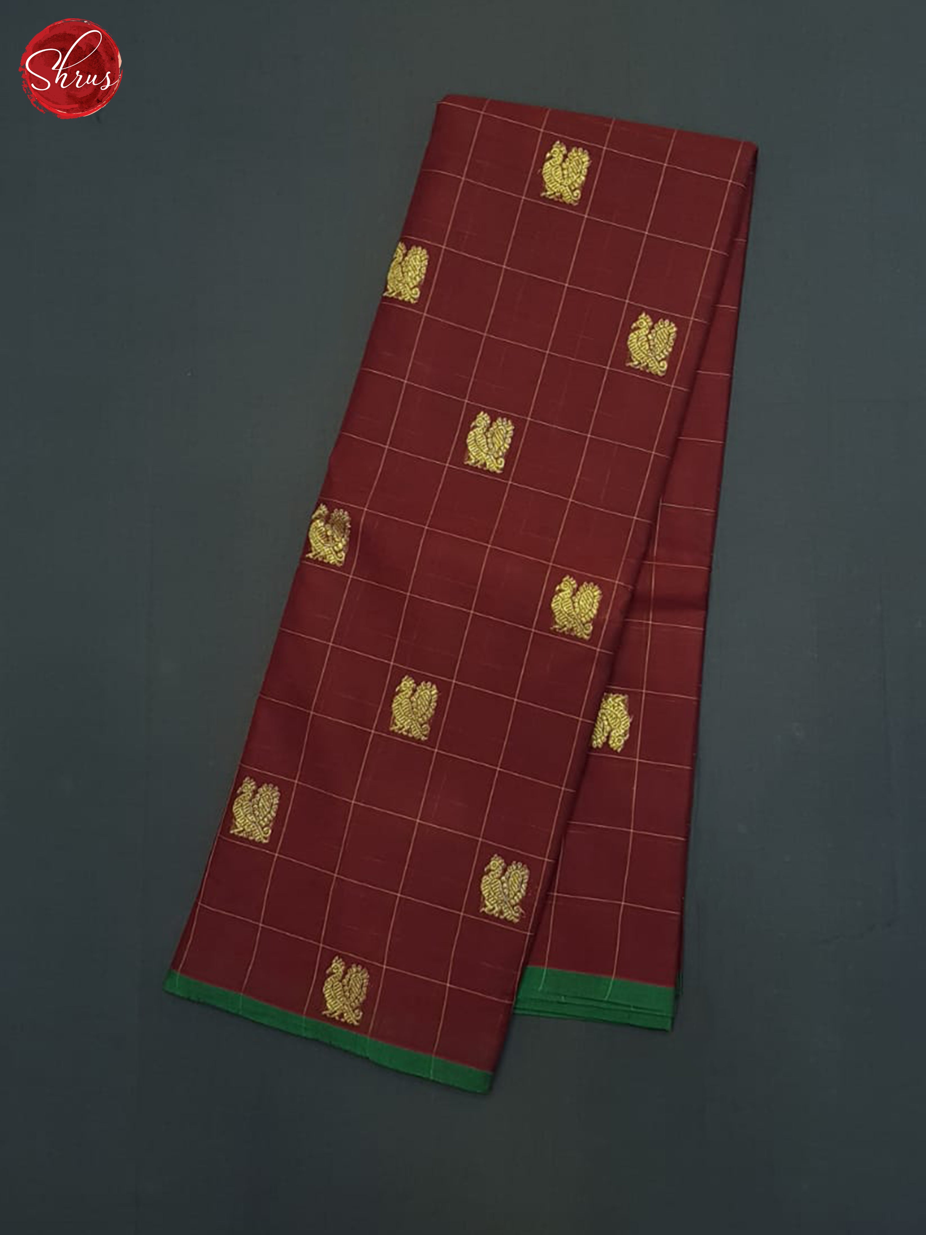 Arakku Maroon & Green - Kanchi Cotton Saree - Shop on ShrusEternity.com