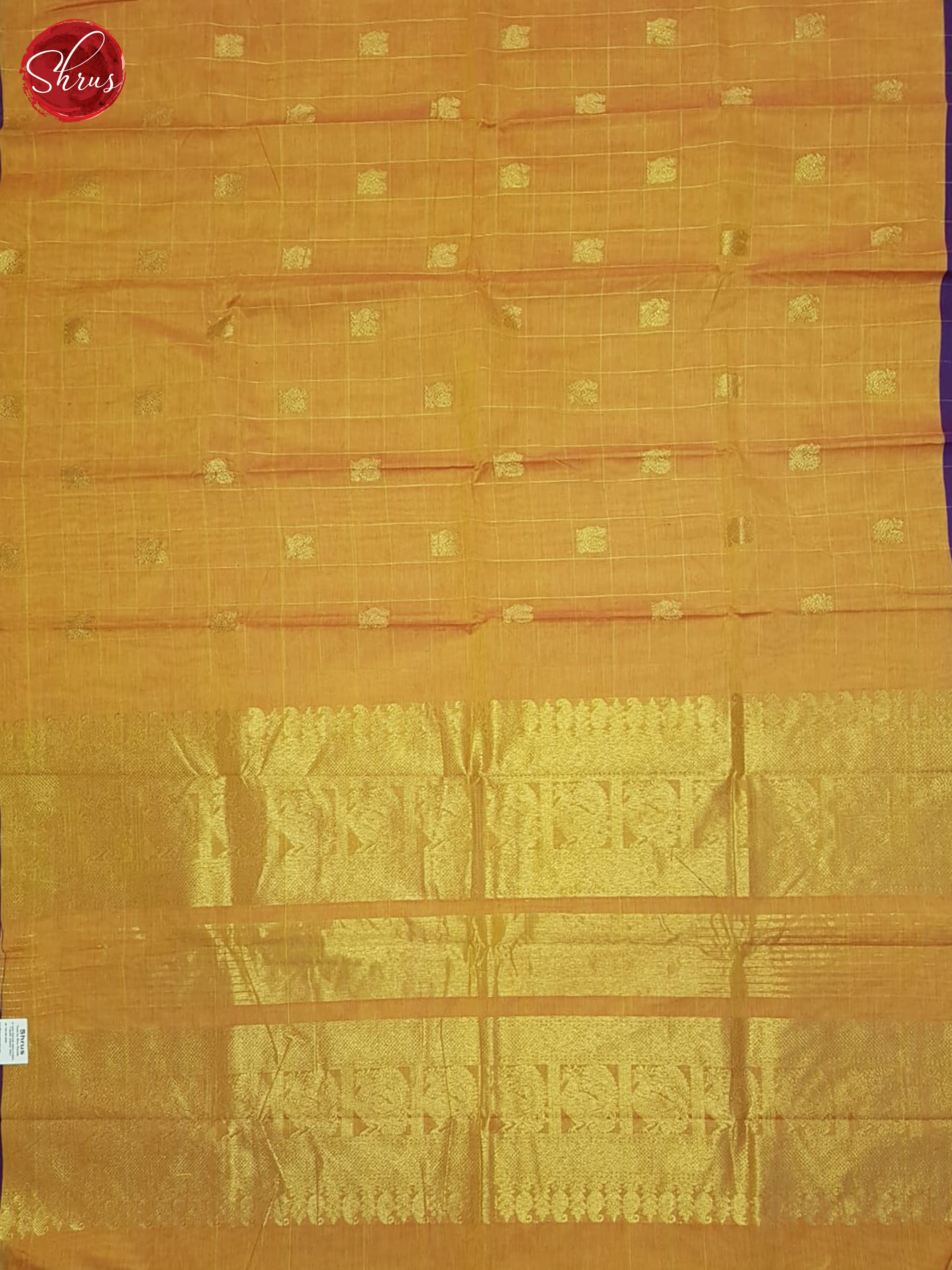 Orange & Purple - Kanchi Cotton Saree - Shop on ShrusEternity.com