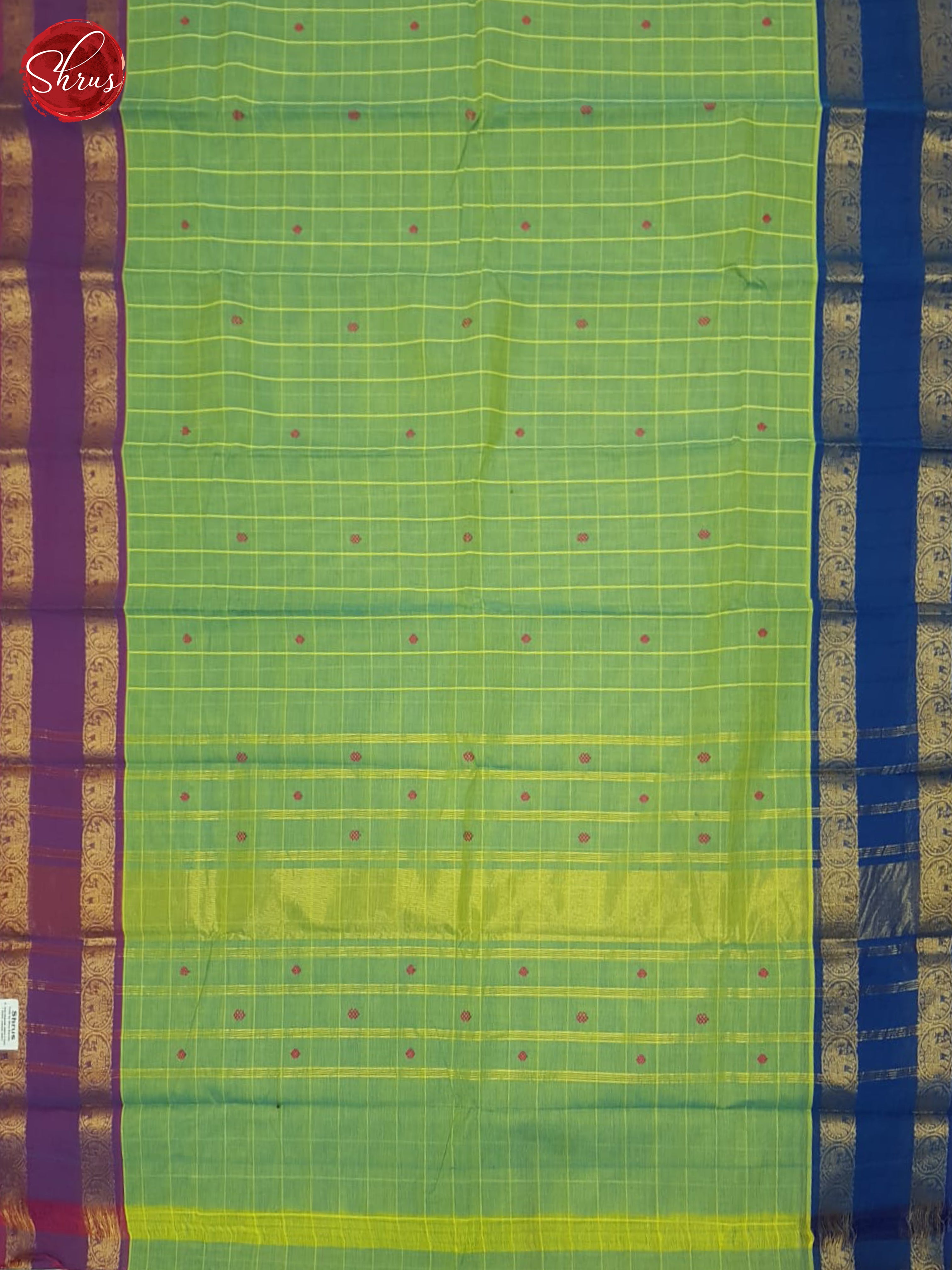Green & Blue - Chettinad Cotton Saree - Shop on ShrusEternity.com